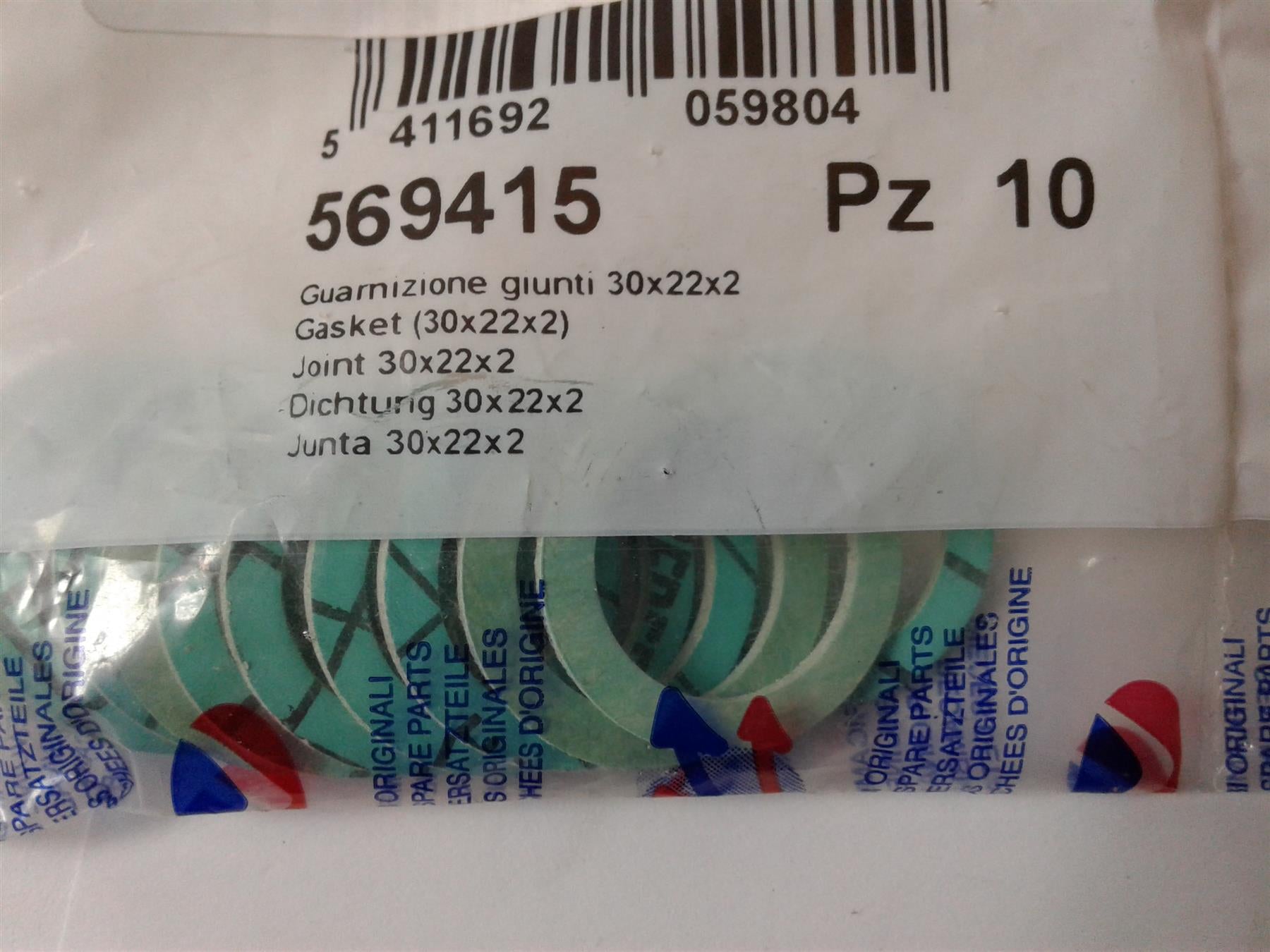 NEW ARISTON GENUS 27 BFFI FIBRE RING GASKET 30x22x2 569415 (10 PACK)