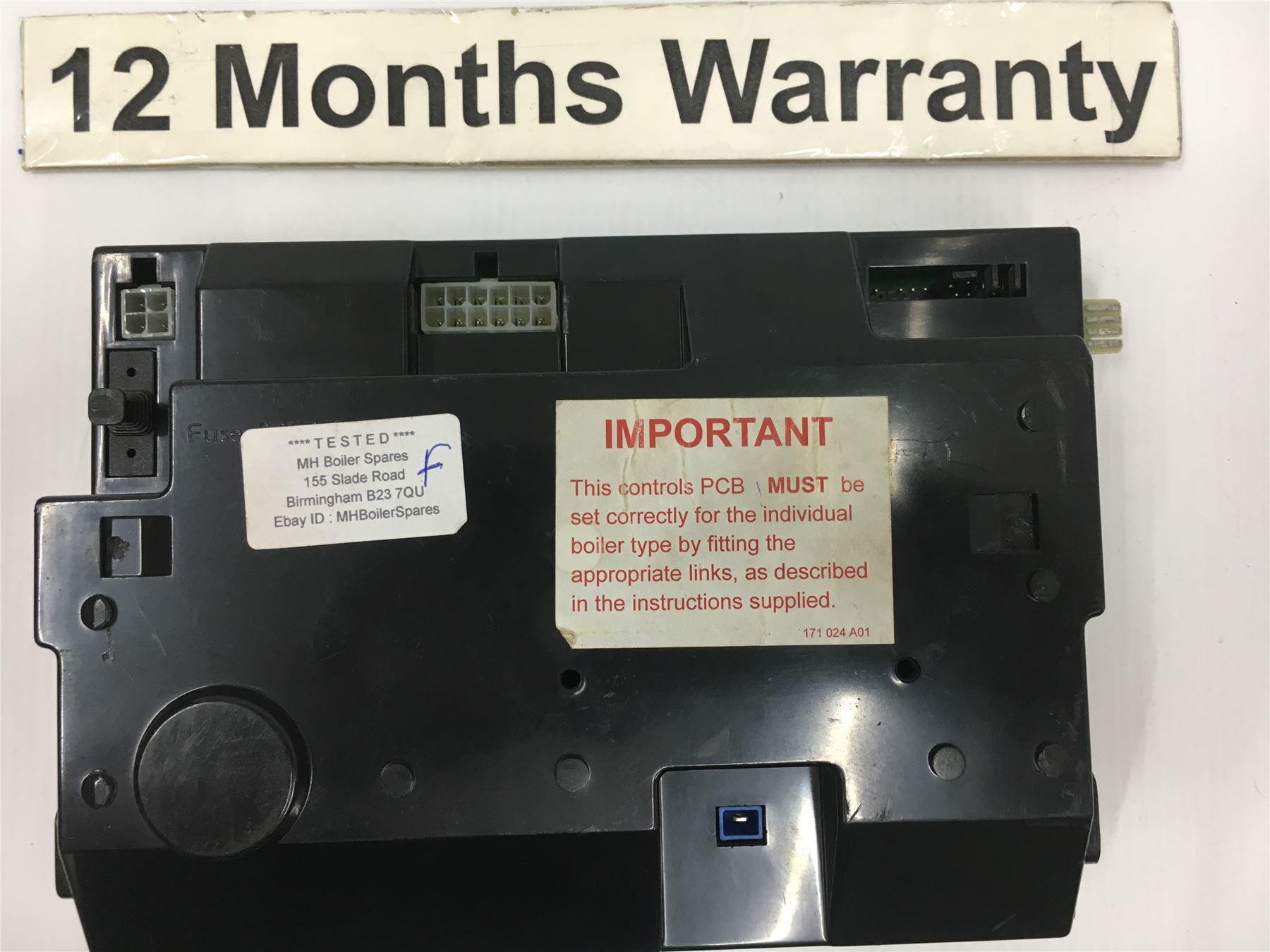 IDEAL ISAR/ICOS CONTROL 172490 PCB BLACK WITH ON-BOARD IGNITION 12m warranty