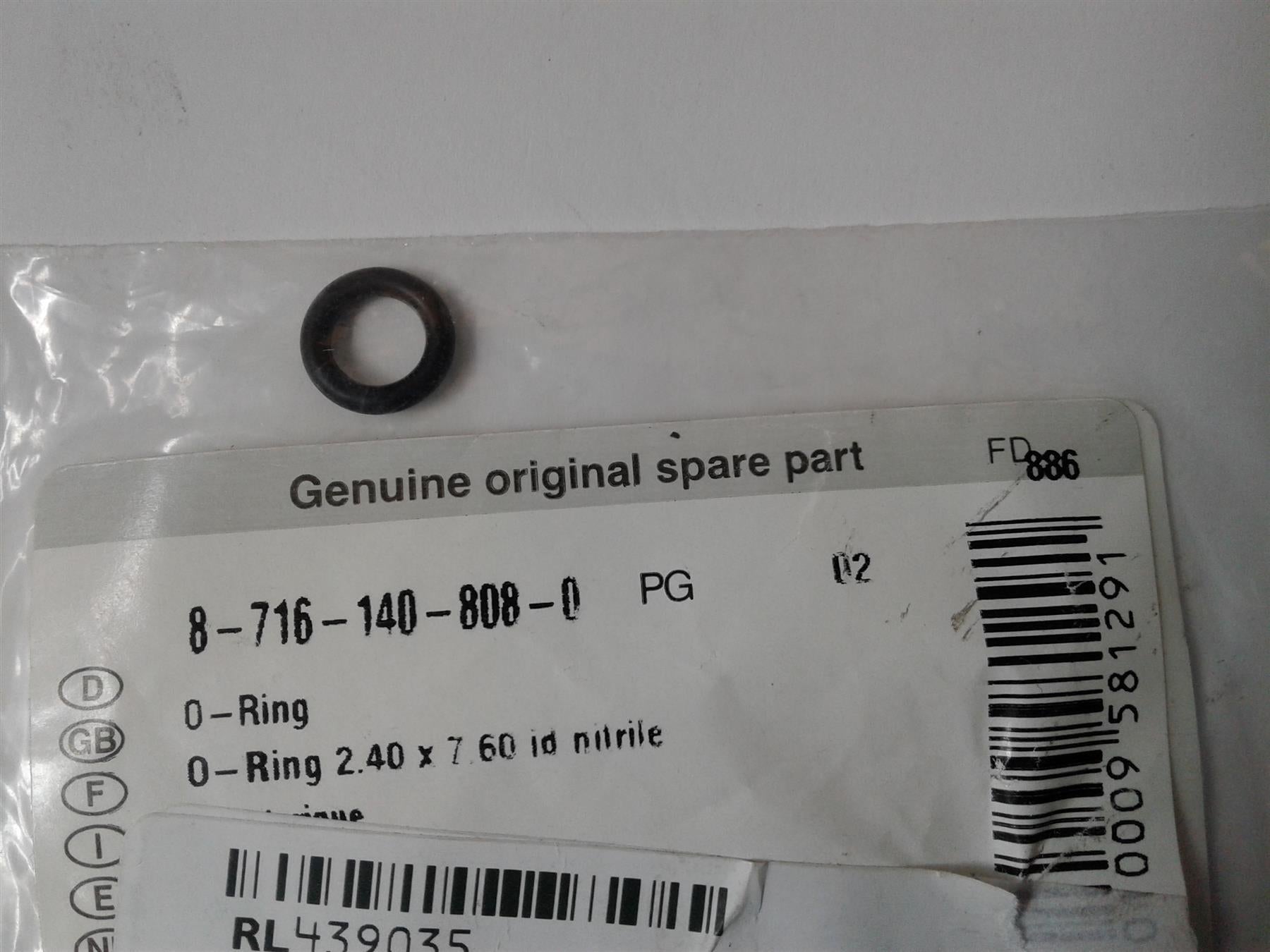 NEW WORCESTER 240 CDI HIFLOW O RING (2.40 X 7.60) NITRILE 87161408080