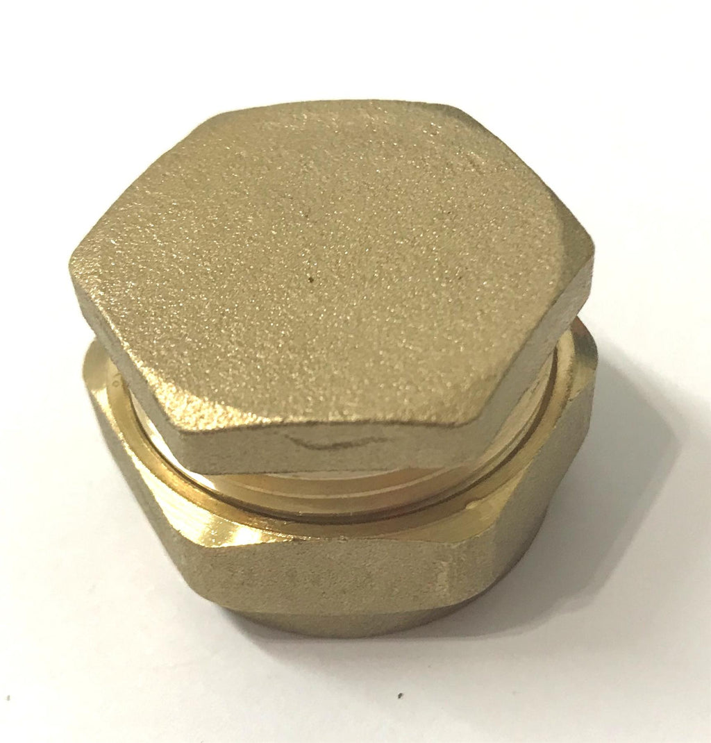 Brass Compression Stop End Cap 22MM Each