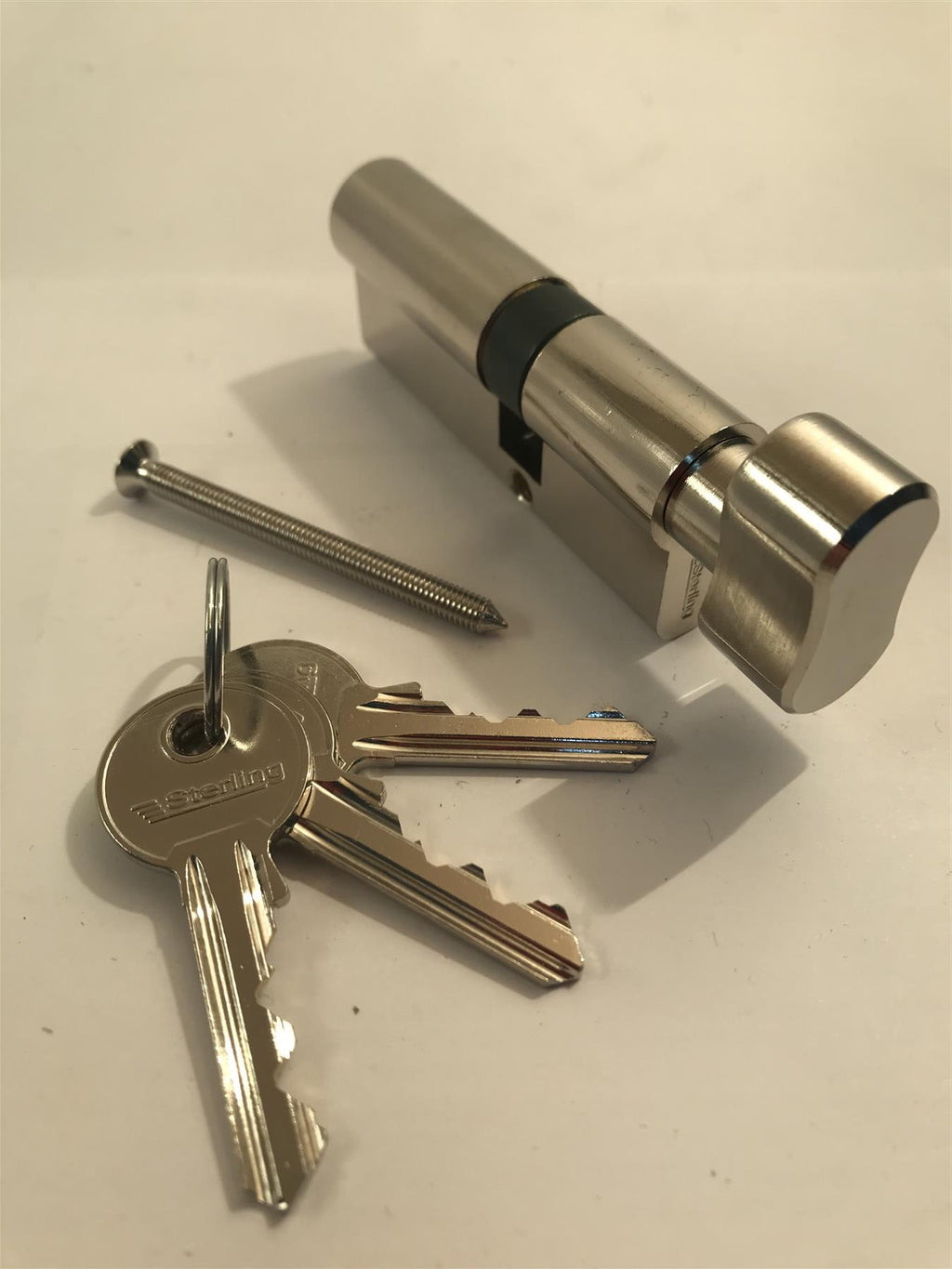 Sterling ETN3045 Euro 5 Pin Cylinder Thumb Turn 75mm (30x45), Polished Nickel