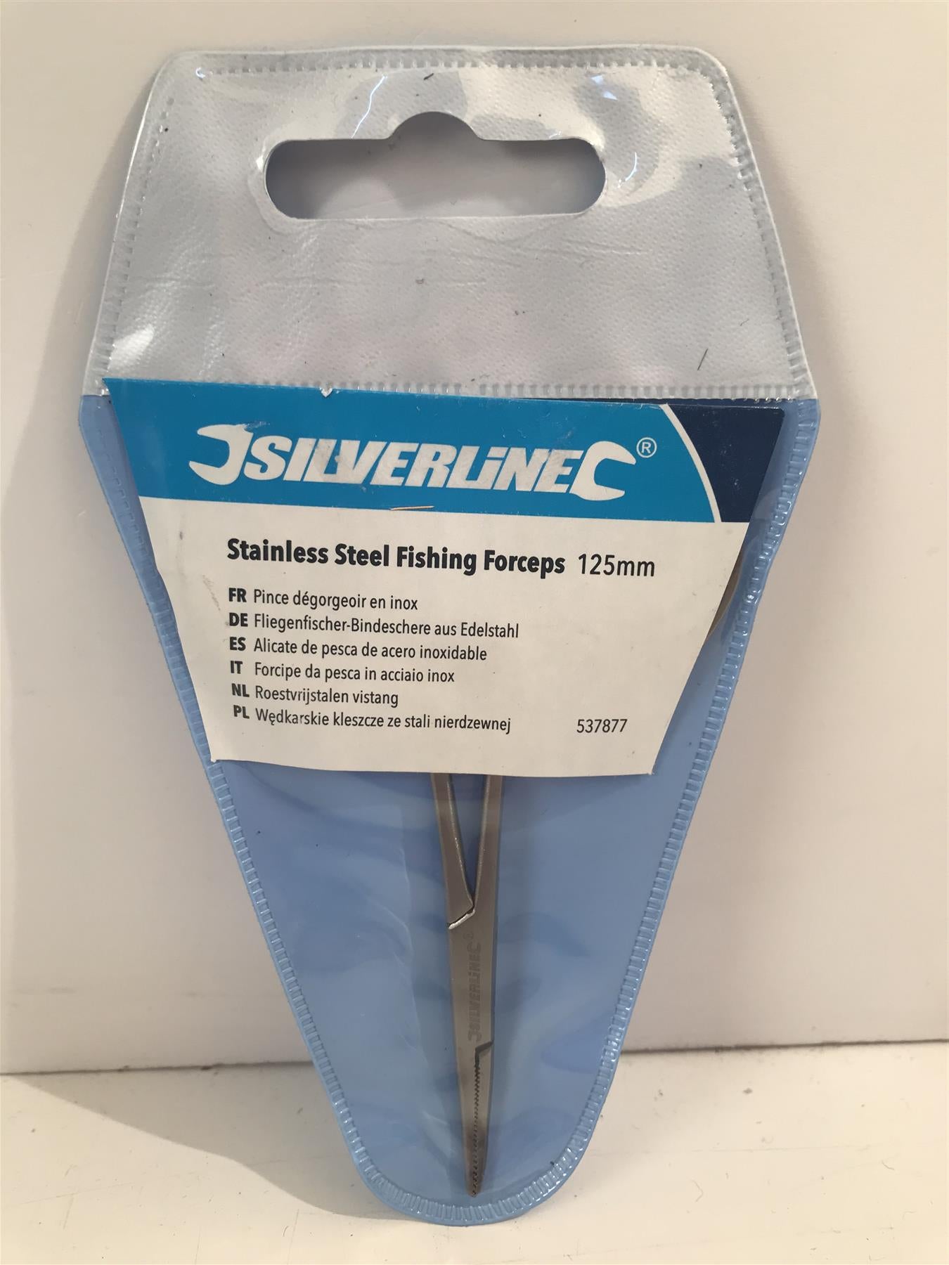 Silverline Stainless Steel Fishing Forceps - 125mm