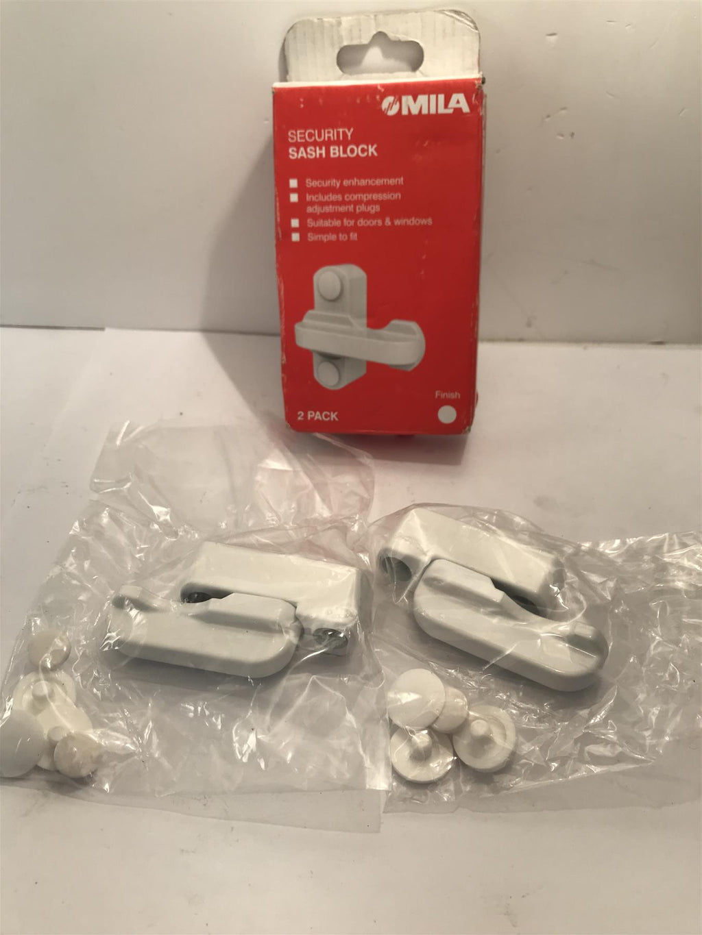 Mila Security Sash Block White 2 Pack  BX0617202