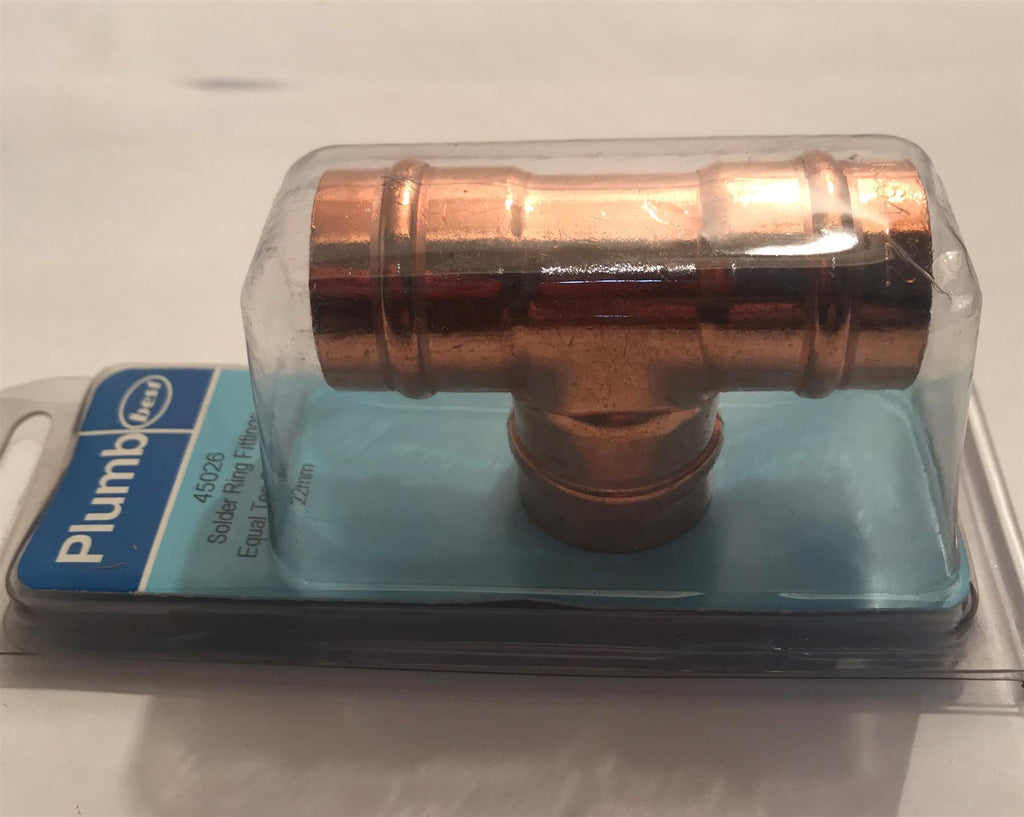 Plumb Best 22mm Copper Equal Tee Connector  45026