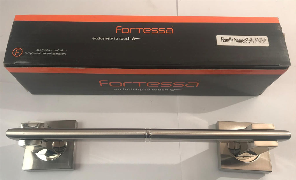 Fortessa FACSIC-SN/NP Sicily Satin Nickel/Nickel Polished Door Handle