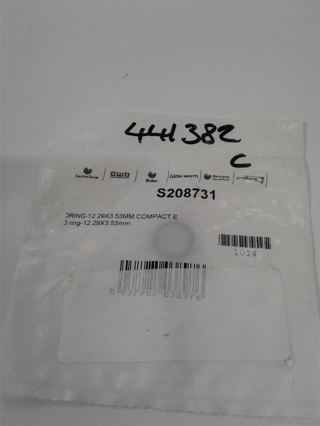 NEW GLOWWORM ORING 12.29X3.53MM COMPACT E S208731