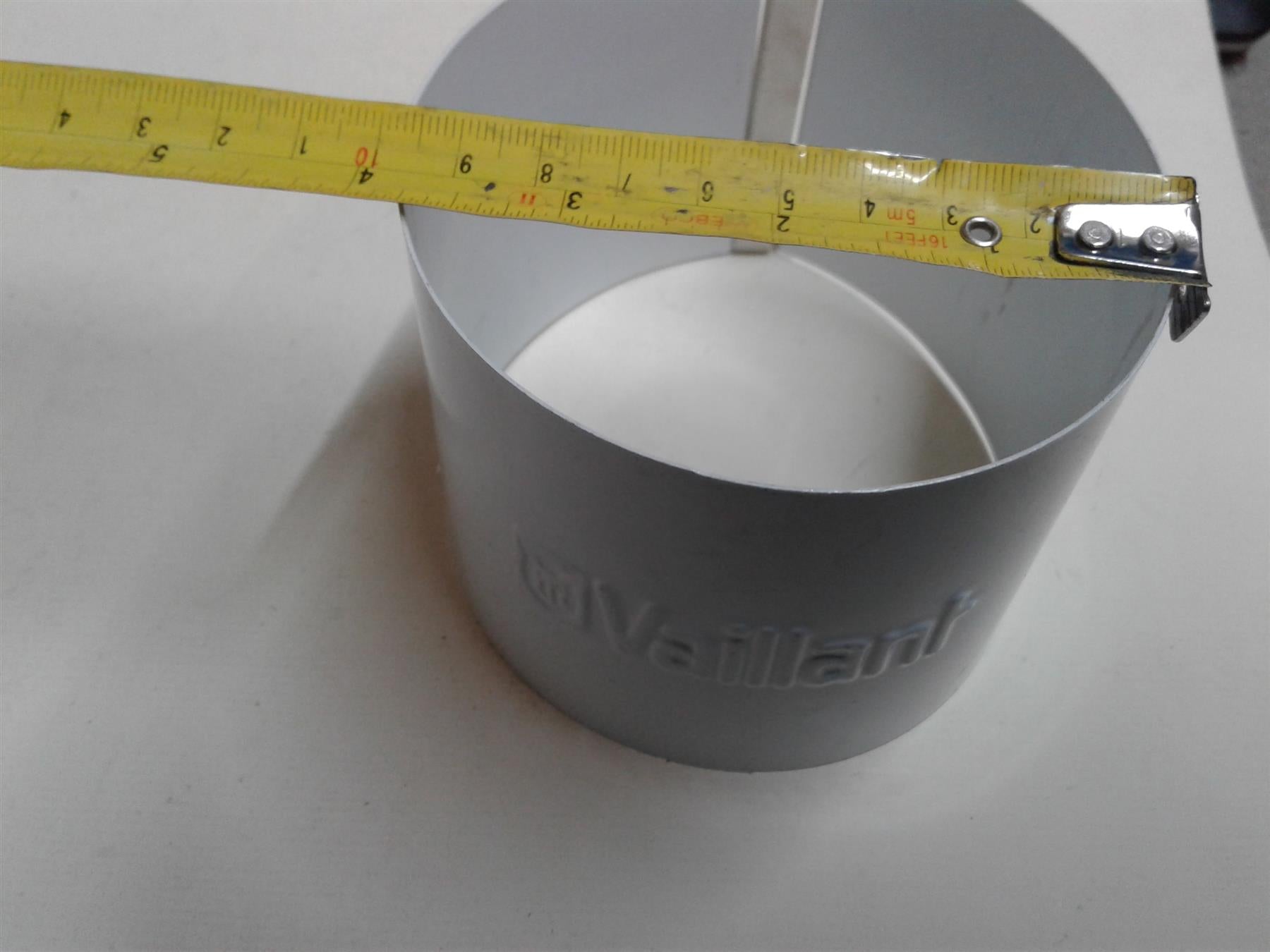 NEW VAILLANT 100mm X 70mm BOILER FLUE CLAMP COLLAR WHITE 282573
