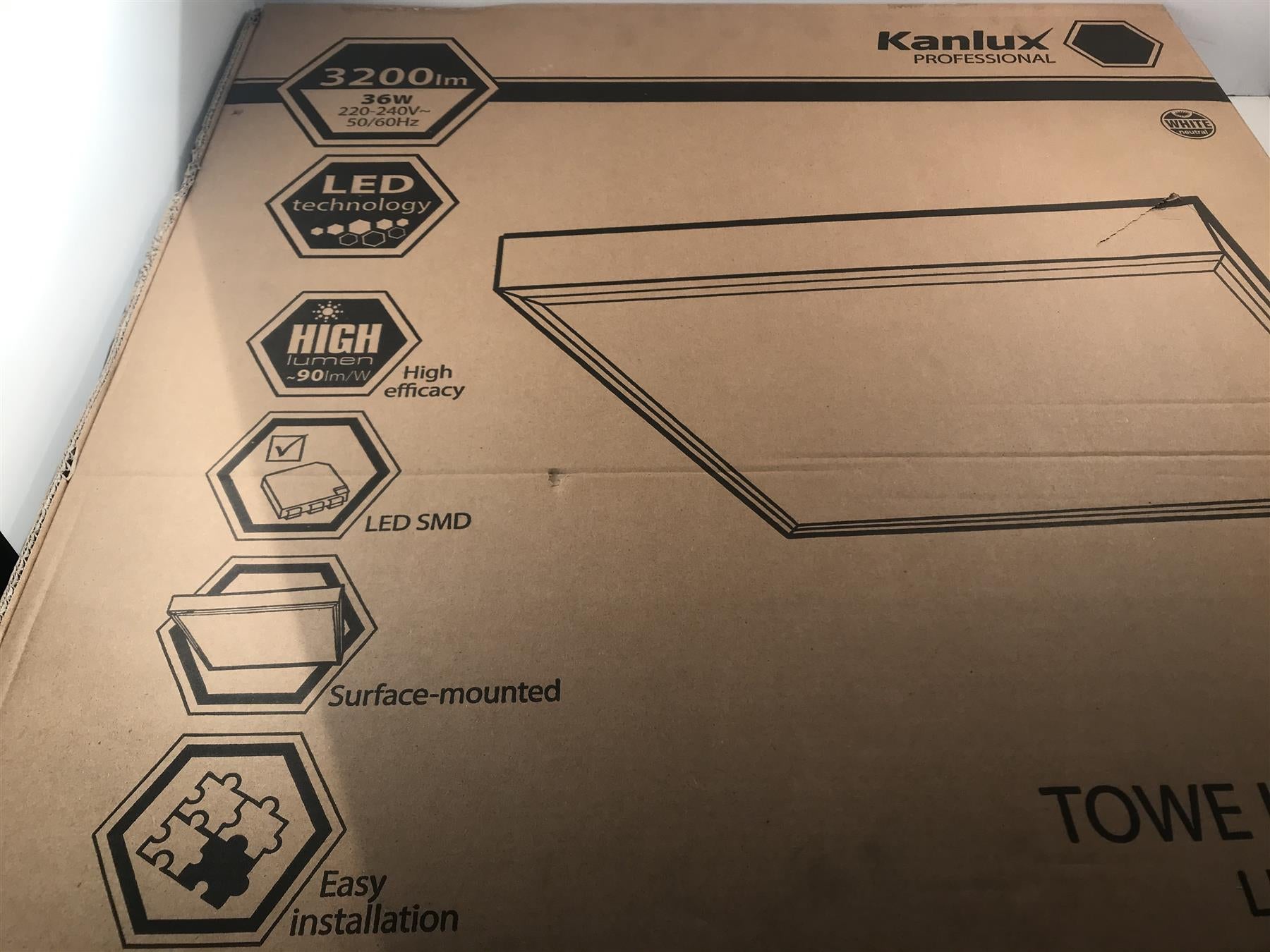 Kanlux LED 36W Downlight Cool White Ceiling Recessed Suspended Panel