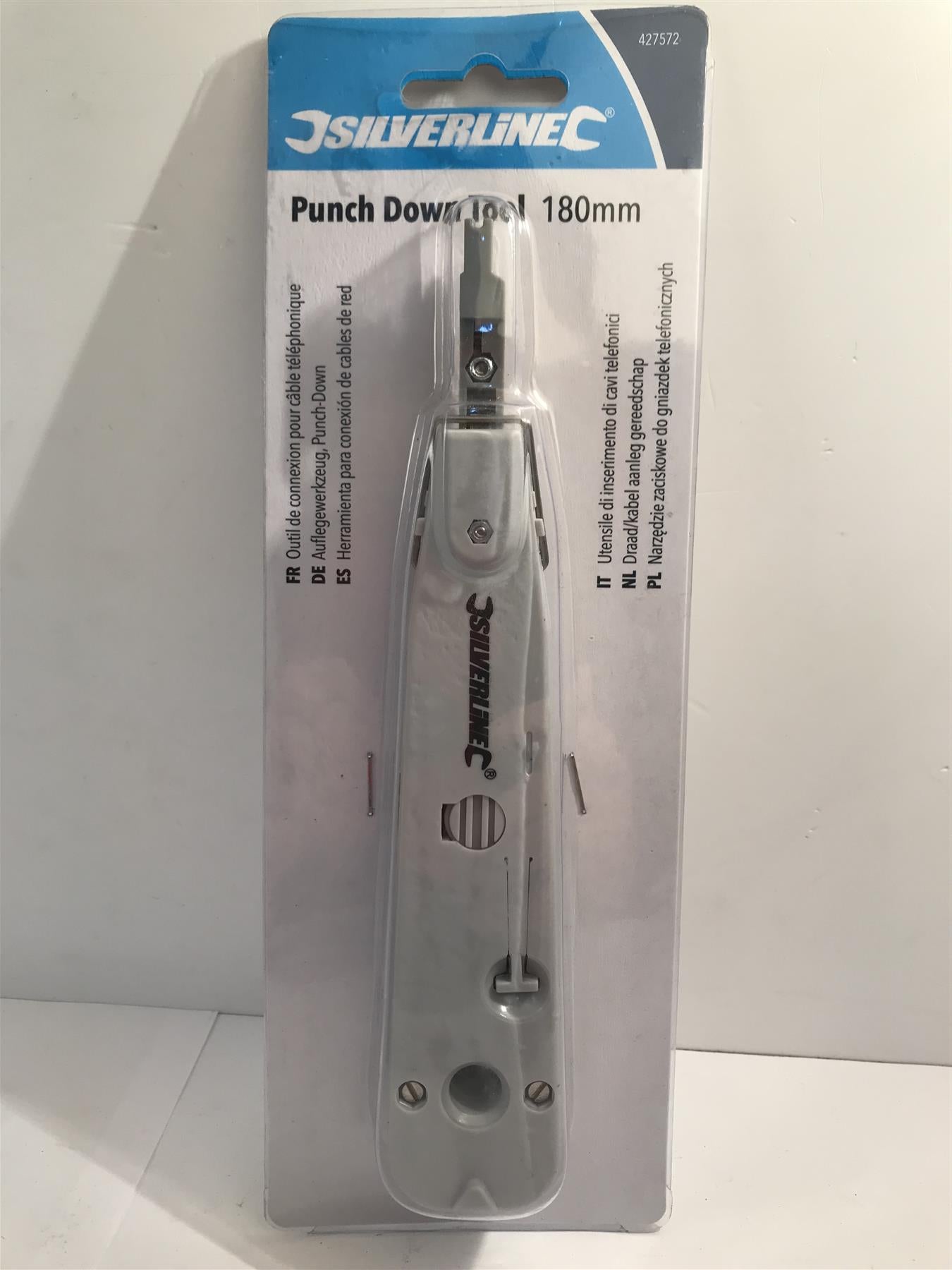 Silverline Punch Down Tool 180mm Spring Loaded High & Low Settings  427572