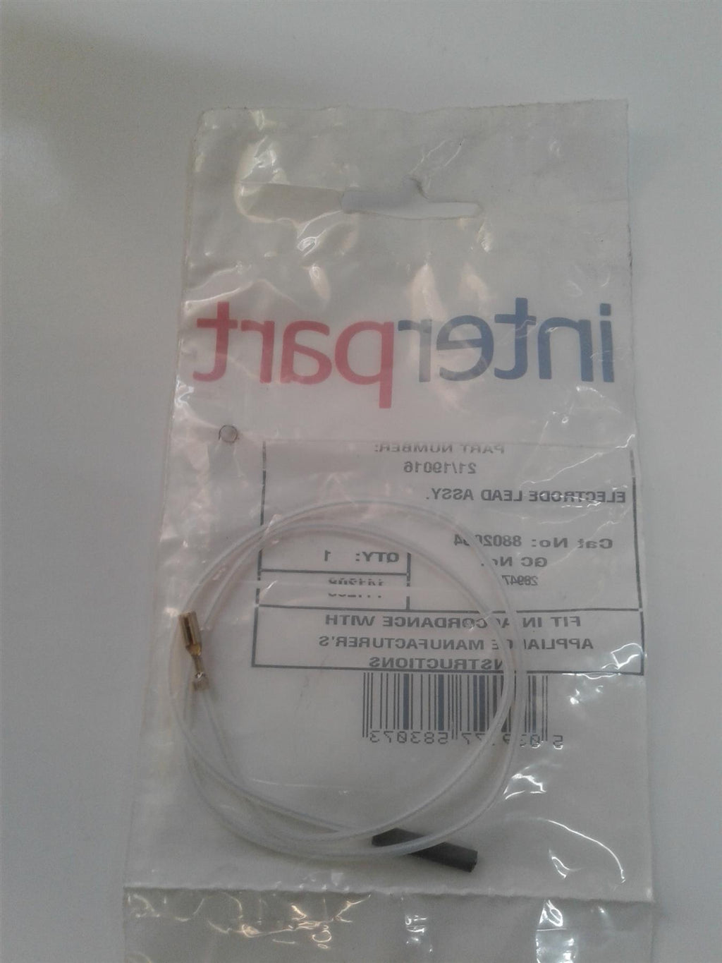 NEW Baxi Potterton Gas Spare Electrode Lead Part No 21/19016