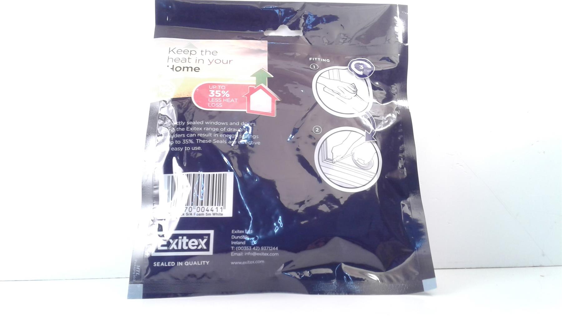 Extra Thick Exitex Self Adhesive Foam -  White (Gap 2-6mm)