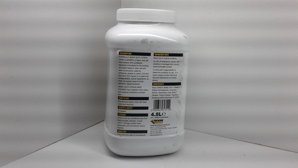 Everbuild Heavy Duty Citrus Hand Cleaner 4.5 Ltr