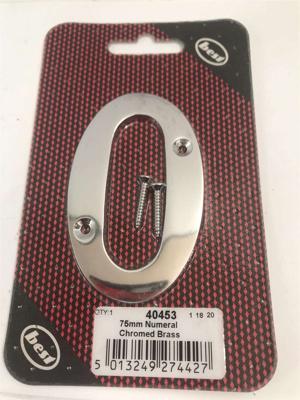 Best 75mm 3" Chromed Brass No. 0  with screws  -   40453