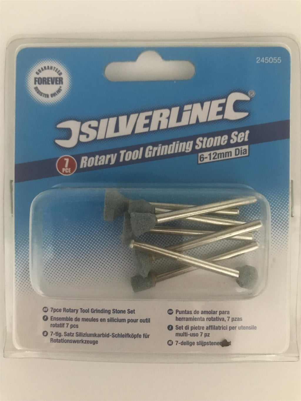 Silverline 7pc Rotary Tool Grinding Stone Set 6-12mm Dia   3245055