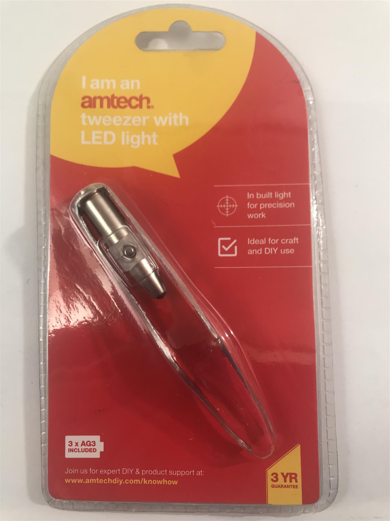Amtech Tweezers With LED Light  R0390