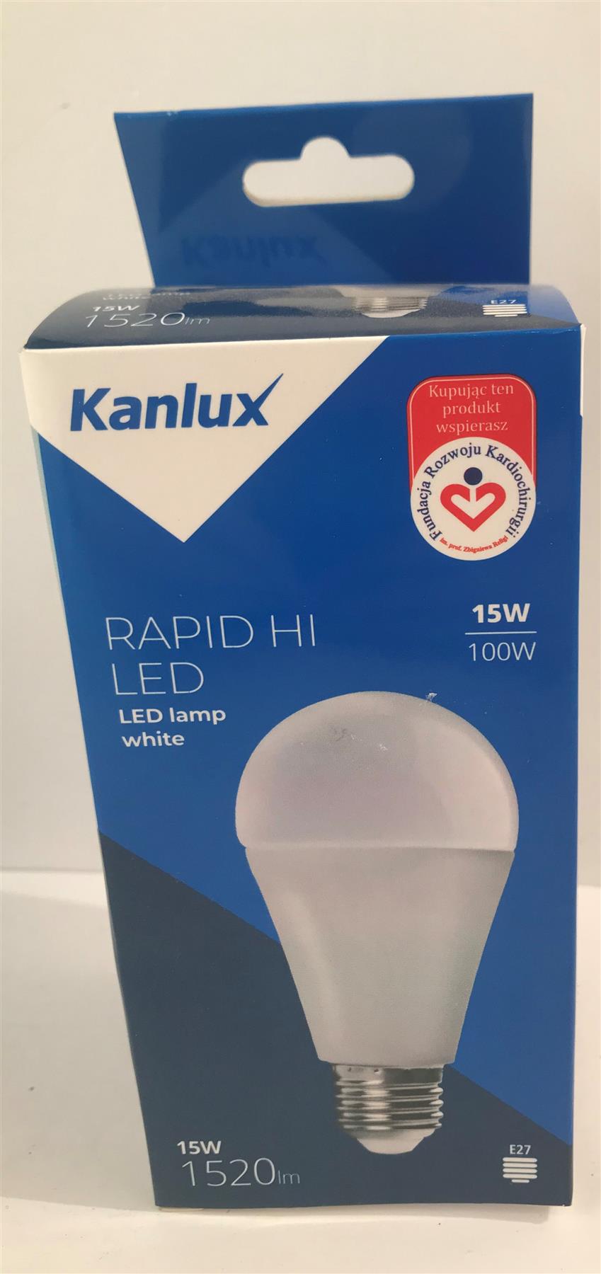 Kanlux 15W Rapid Hi LED Lamp White E27-NW  1520 lm  25401