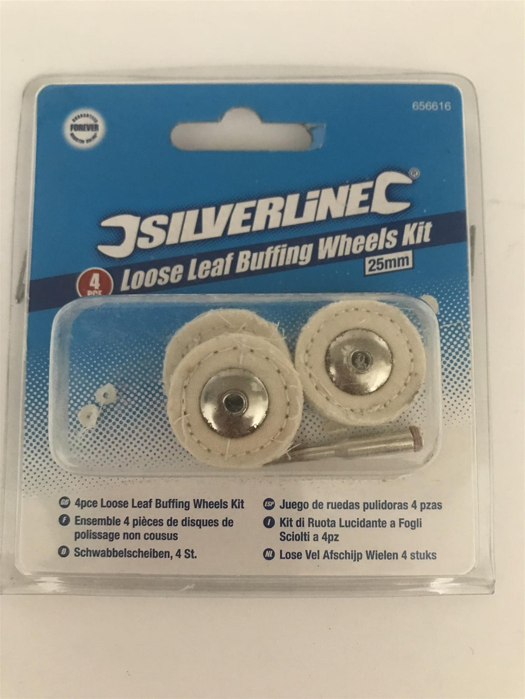 Silverline 4pc Loose Leaf Buffing Wheels Kit  25mm  656616