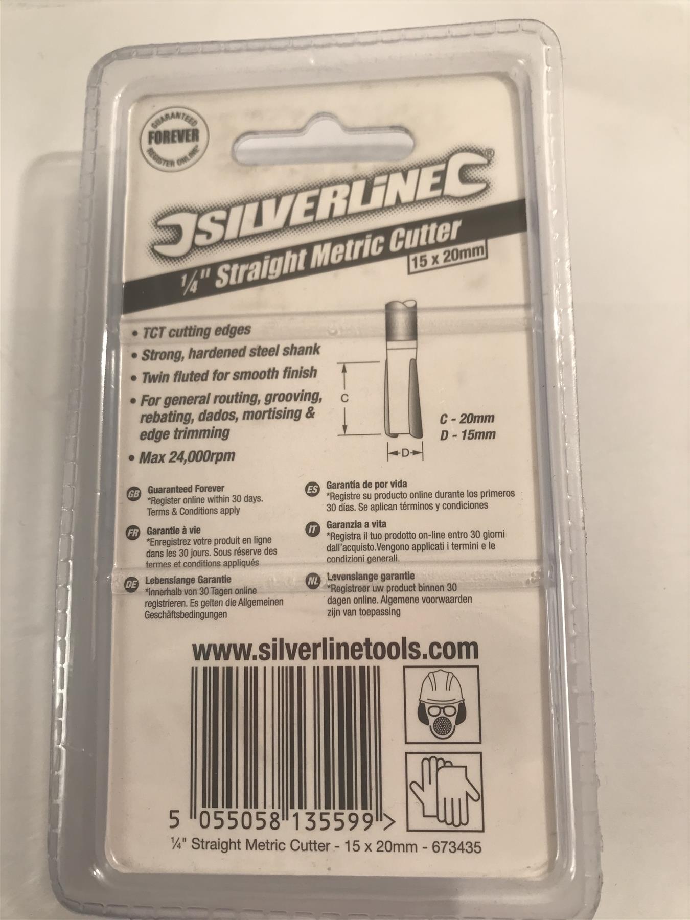 Silverline 1/4" Straight Metric Cutter 15 X 20Mm 673435