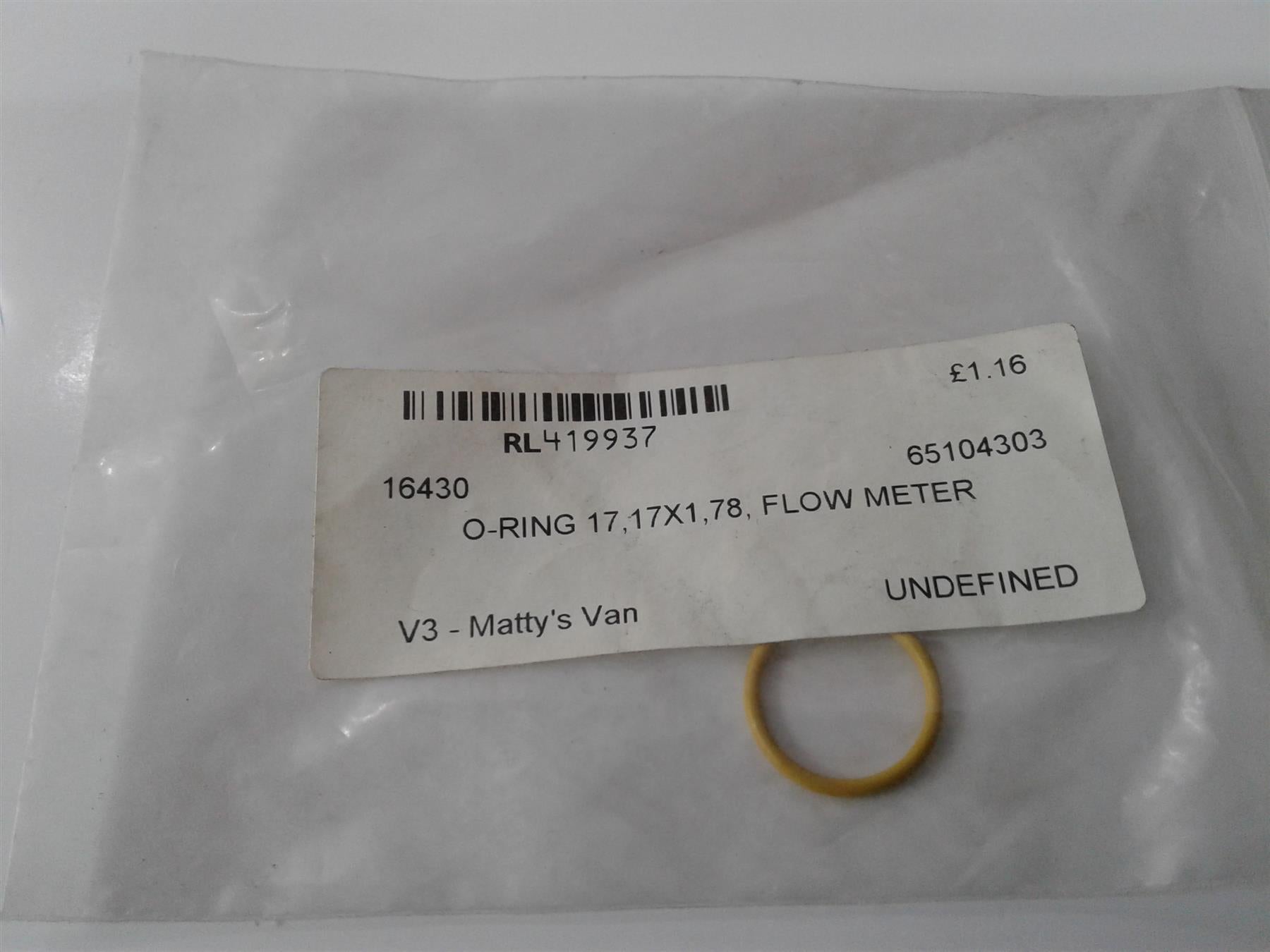 NEW ARISTON GENUS CLAS E COMBI O RING 65104303 17.17 x 1.78mm