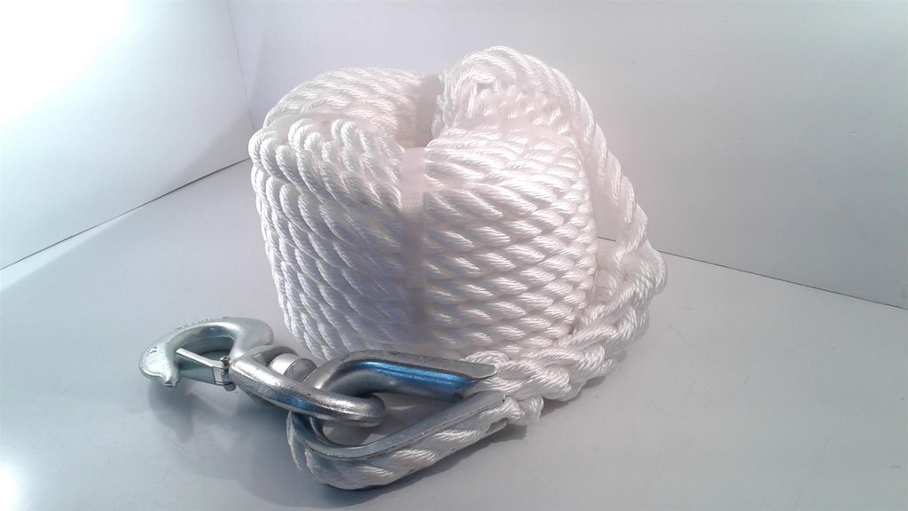 Silverline 865628 Gin Wheel Rope with Hook, White