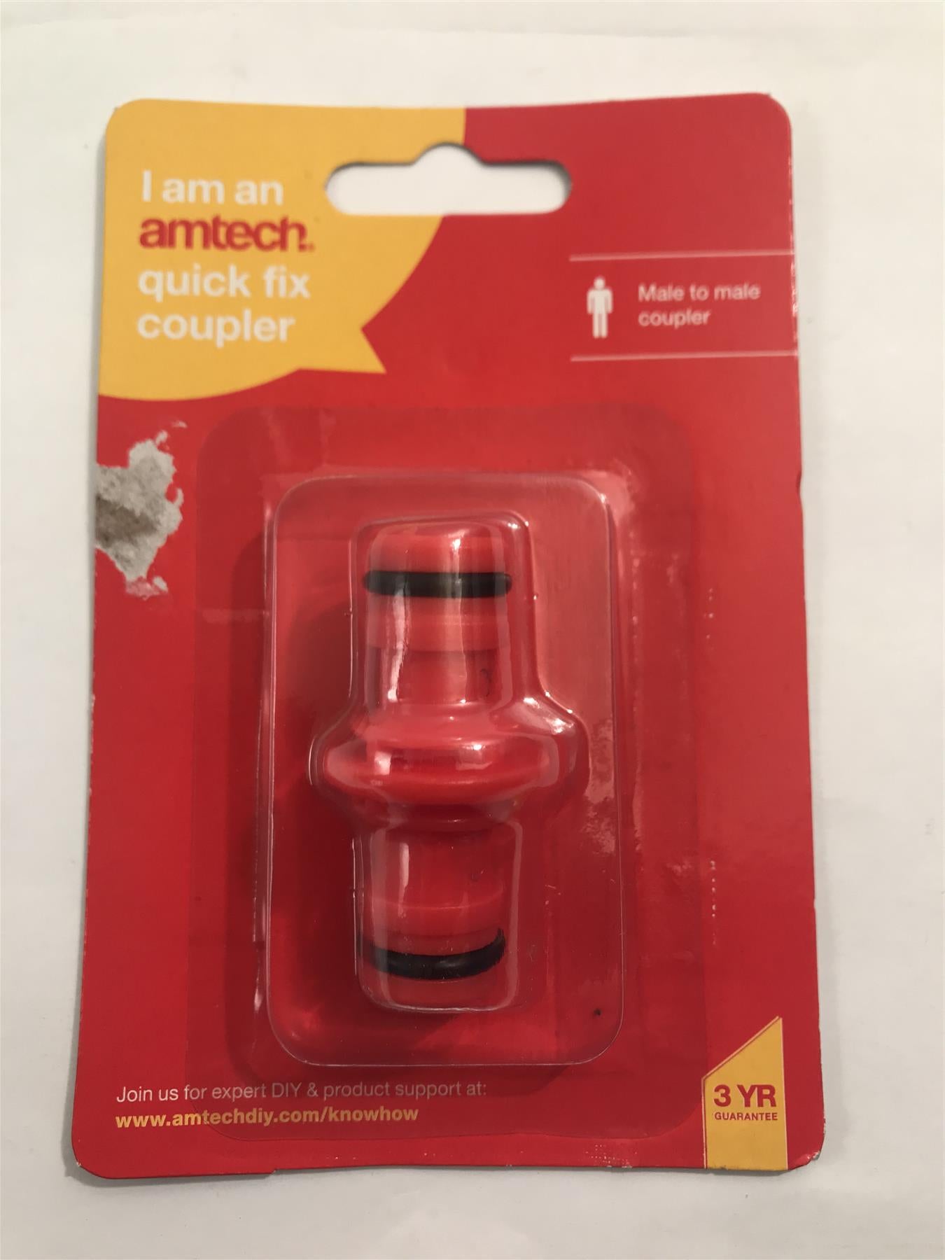 Amtech Quick Fix Male to Male Coupler   U2470