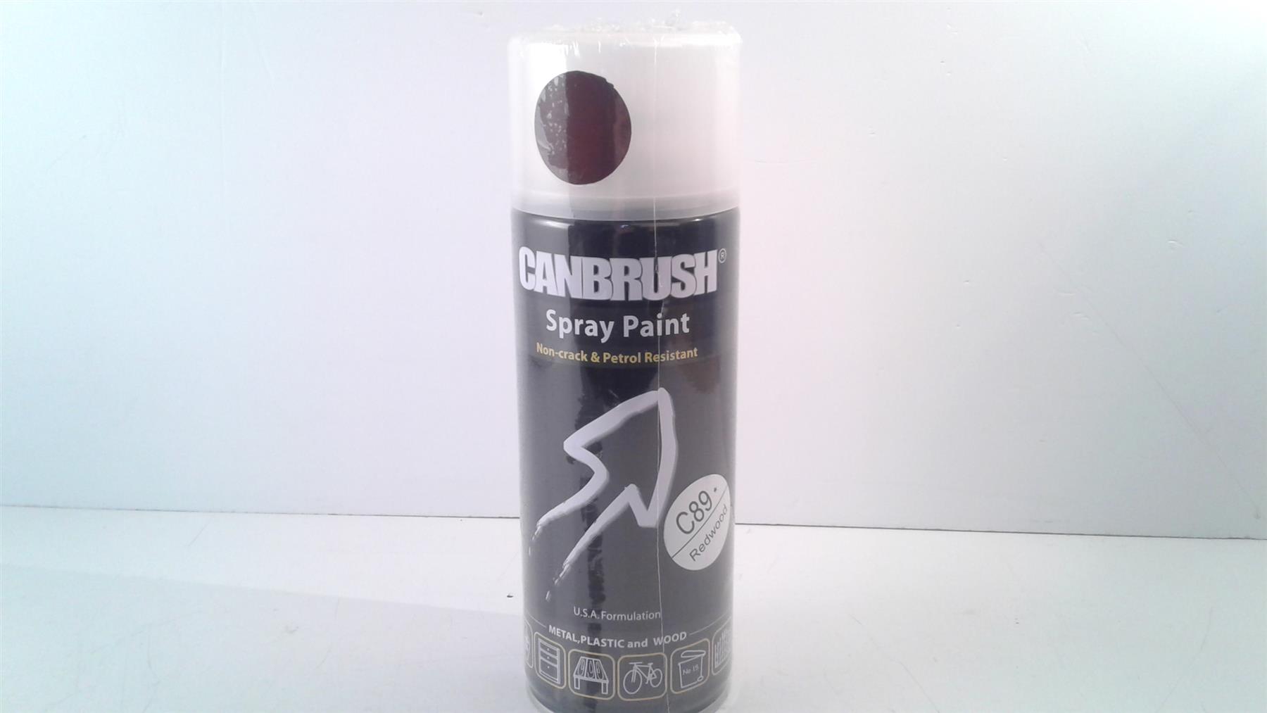 Canbrush Spray Paint C89* Redwood for metal, plastic and wood
