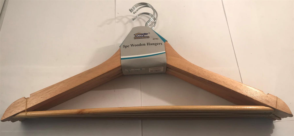 Dina 5pc Wooden Hangers 43791