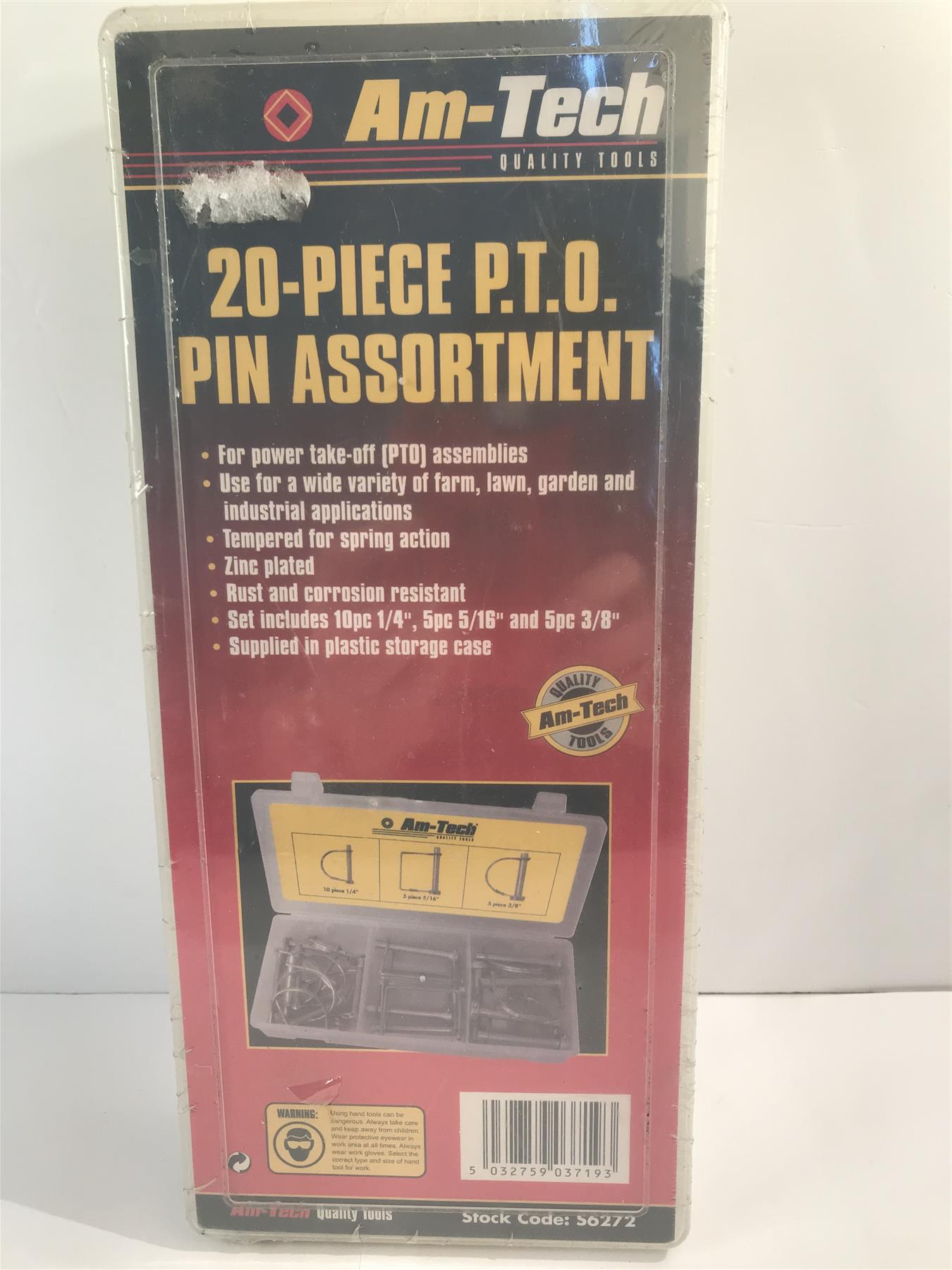 Amtech 20 Piece P.T.O. Pin Assortment S6272