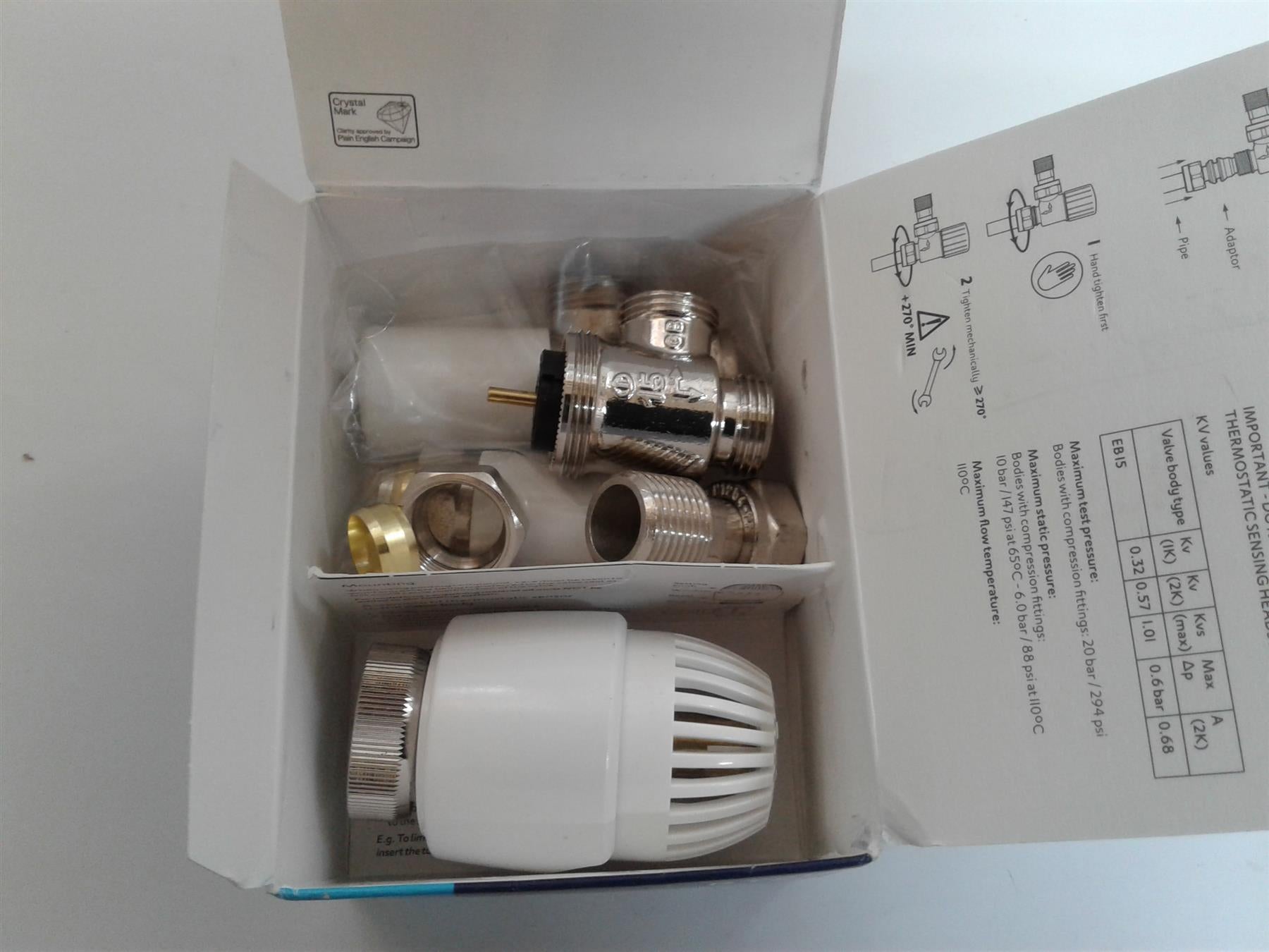 New Drayton RT212 Thermostatic Radiator Valve With Lockshield 08 08 260