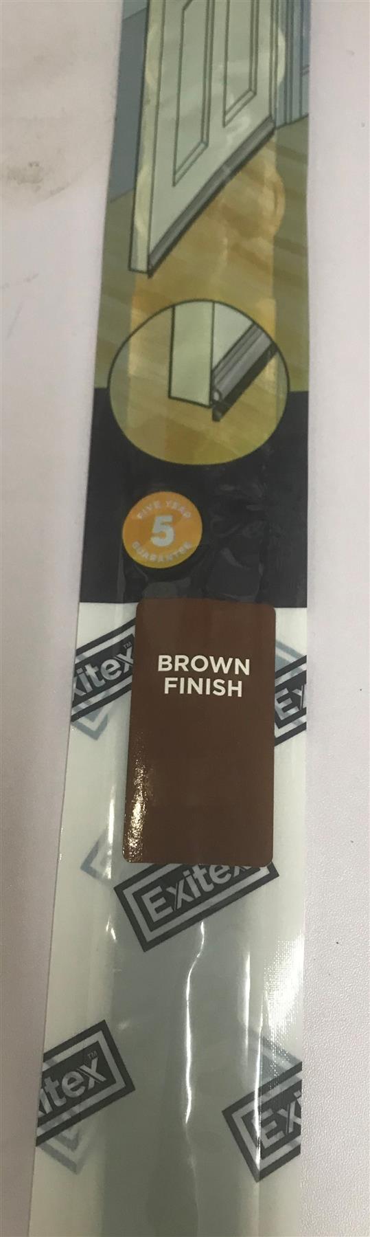 Exitex Draught Excluder Brush Strip 914mm Brown Finish