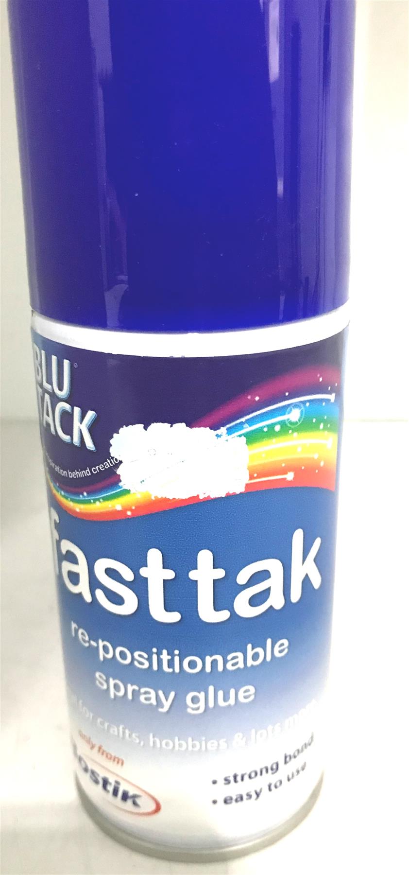 Bostik Blu-Tack Fast Tak Adhesive Spray Can Repositionable 150ml