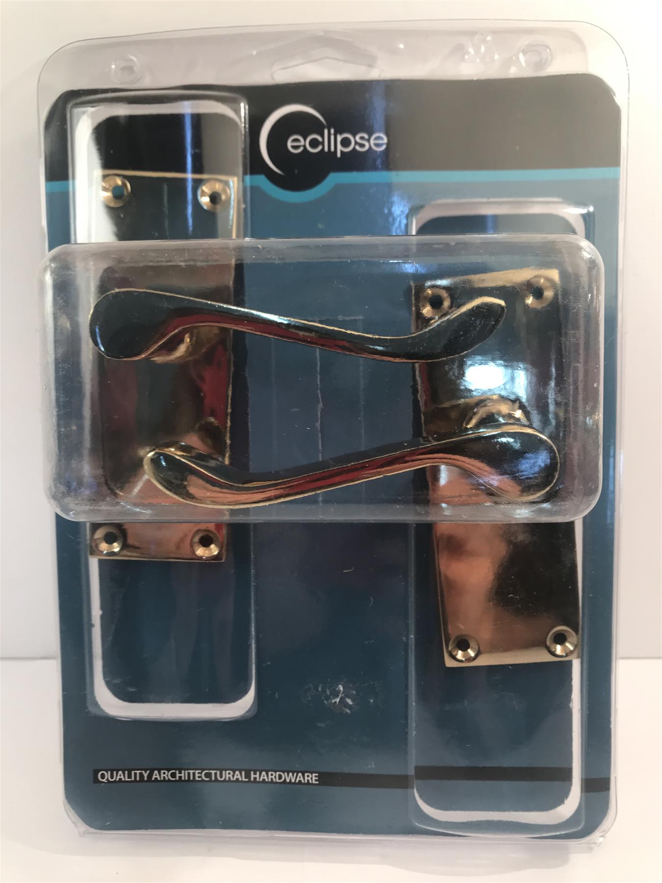 Eclipse Victorian Scroll Latch Set Brass   J33061