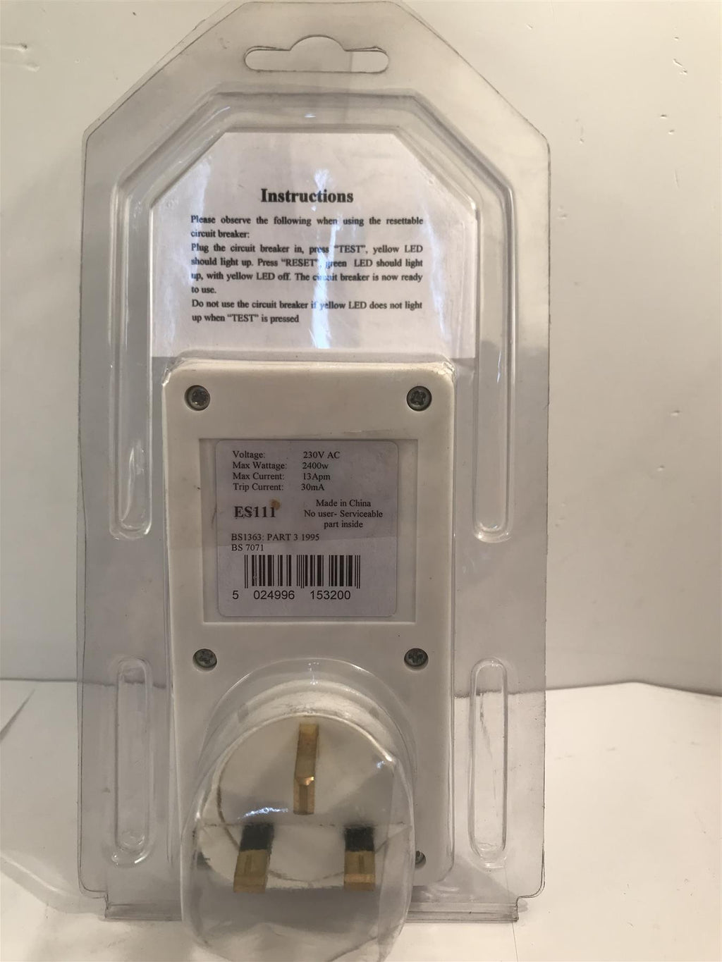 Connect-It Resettable Circuit Breaker  ES111
