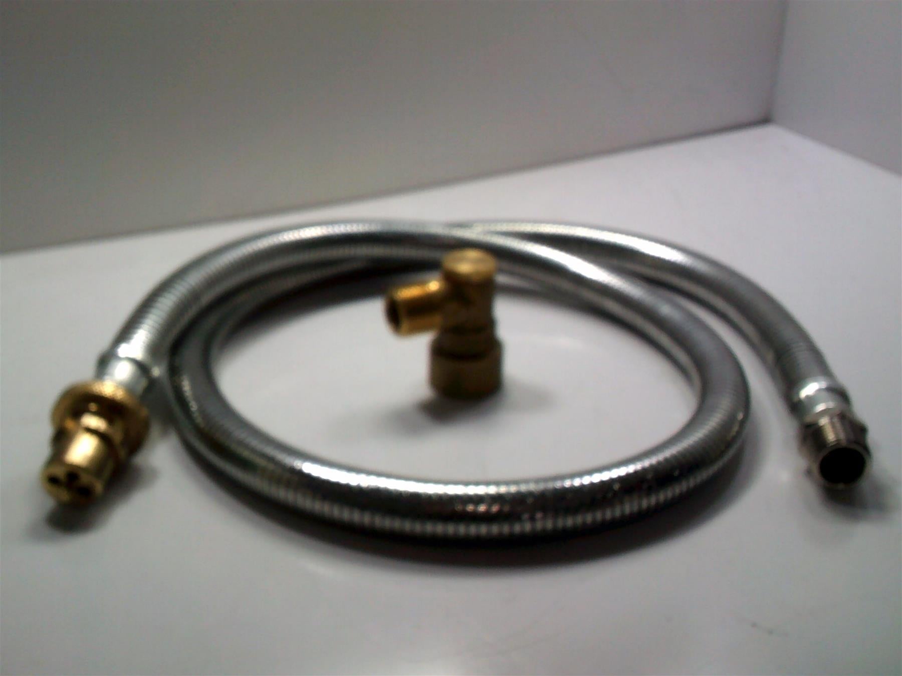 1 x New Double Armoured Hose - 4Ft x 1/2" BSP TM x Bayonet