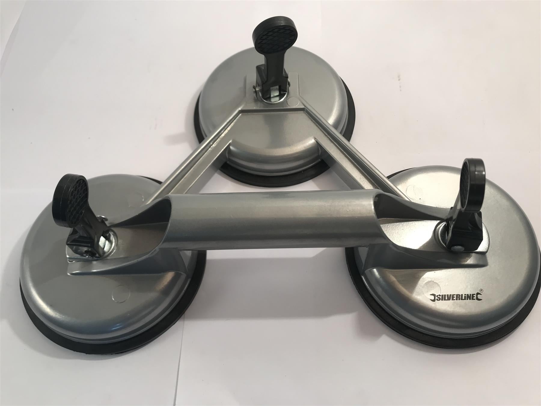 Silverline Triple Suction Pad Aluminium 100kg  837325