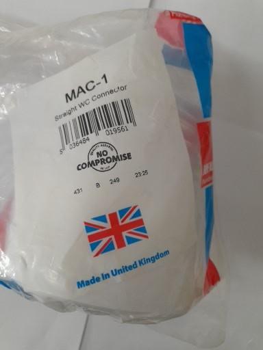 McAlpine MAC-1 Straight MACFIT WC Connector 4"/110mm, White