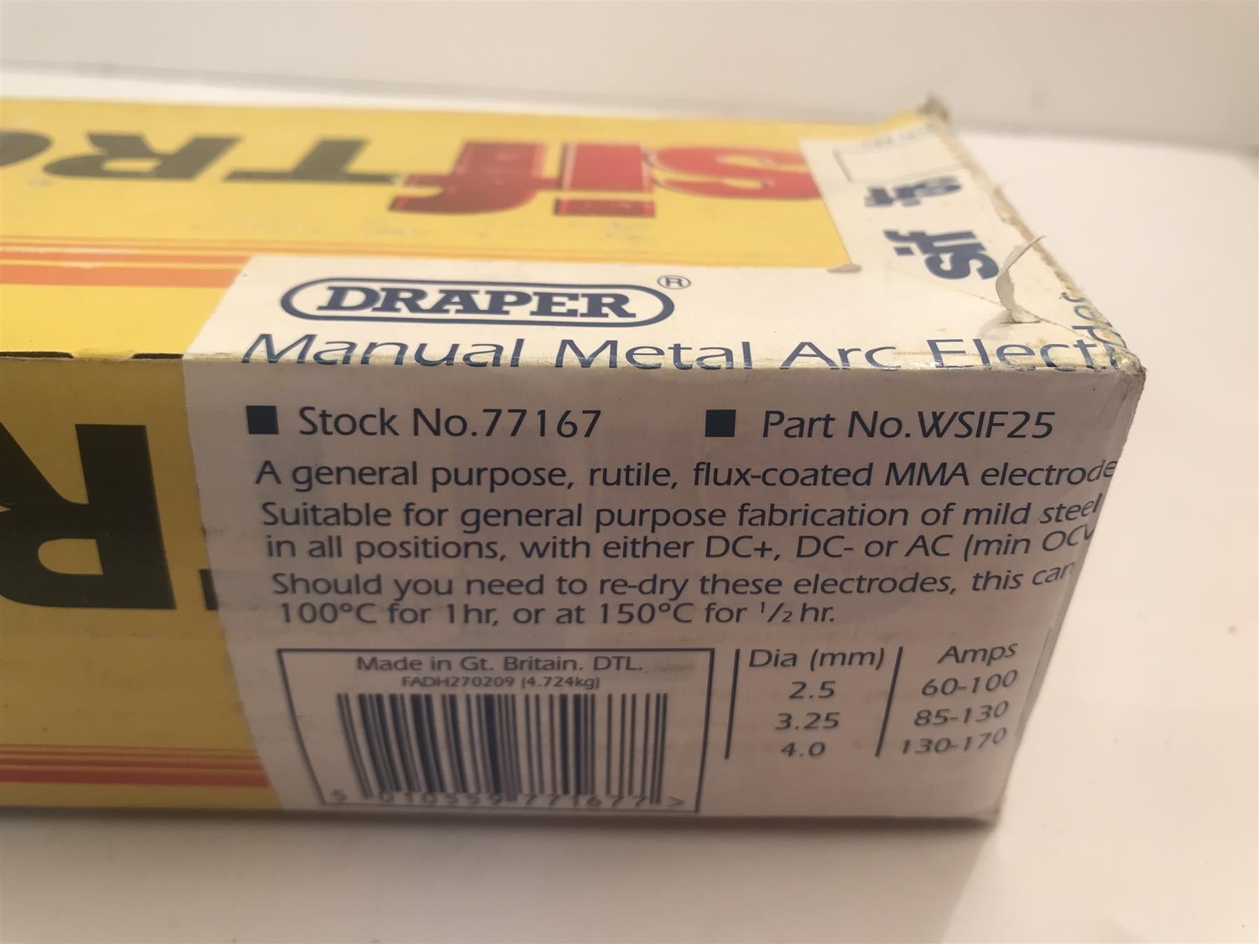 Draper 2.5mm Welding Electrode - Pack of 265