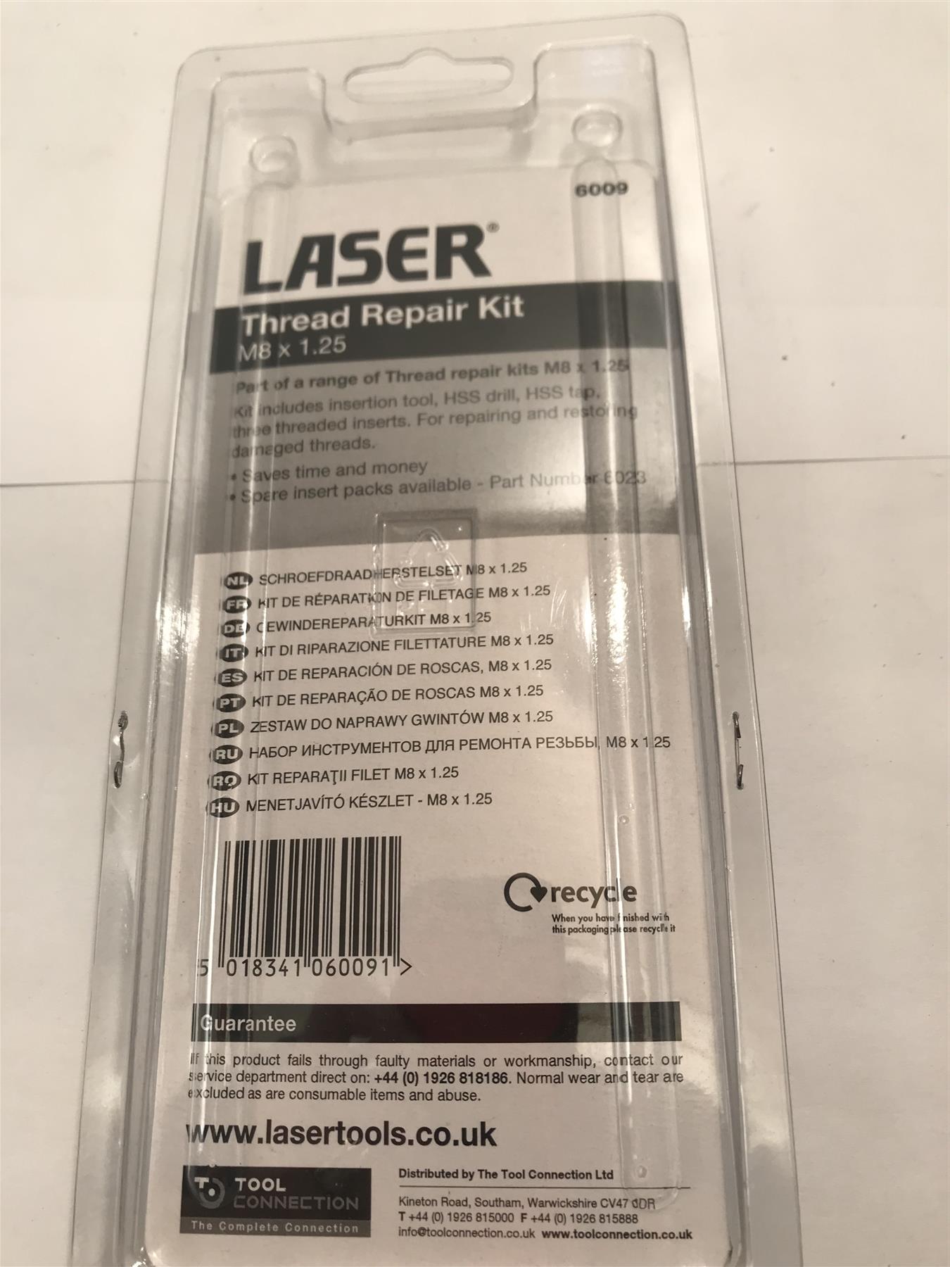 Laser Thread Repair Kit M8 x 1.25  6009