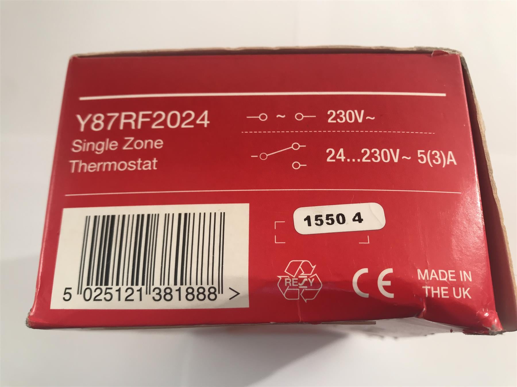 Honeywell 7 Day Wireless Single Zone Thermostat Y87RF2024