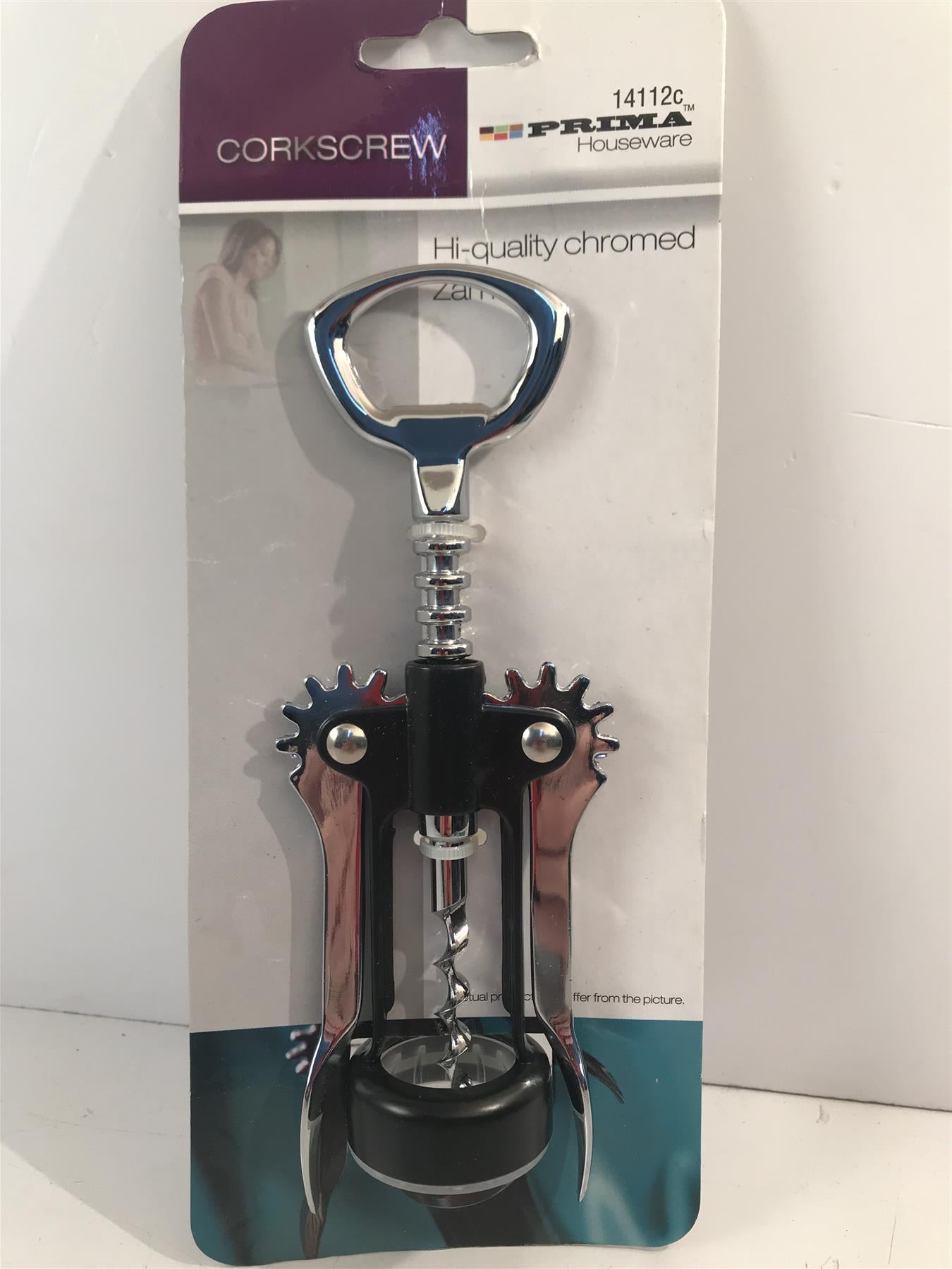 Prima Houseware Corkscrew - Hi-quality Chrome 14112c