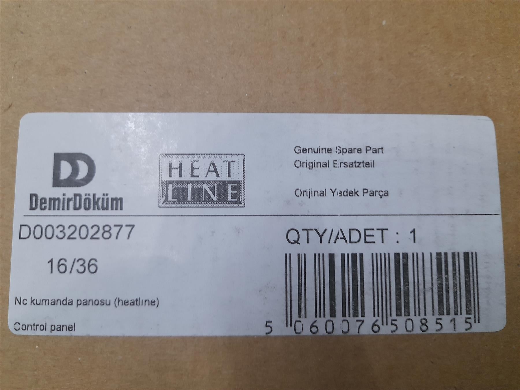 HEATLINE D003202877 CONTROL PANEL