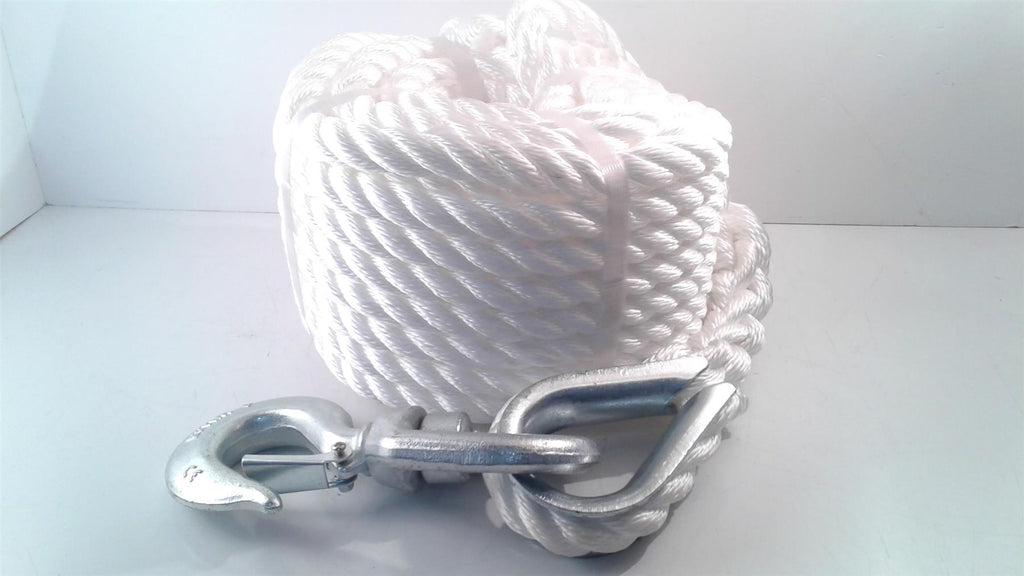 Silverline 865628 Gin Wheel Rope with Hook, White