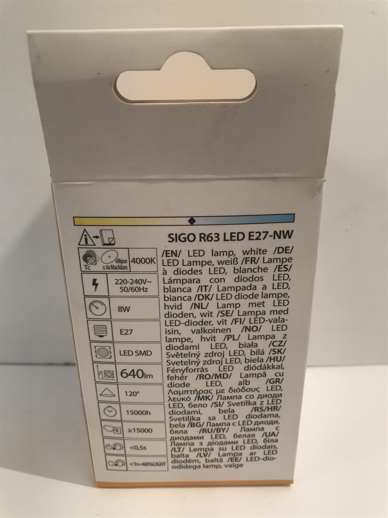 Kanlux Sigo R63 LED 8W E27-NW 640lm 4000k  22738