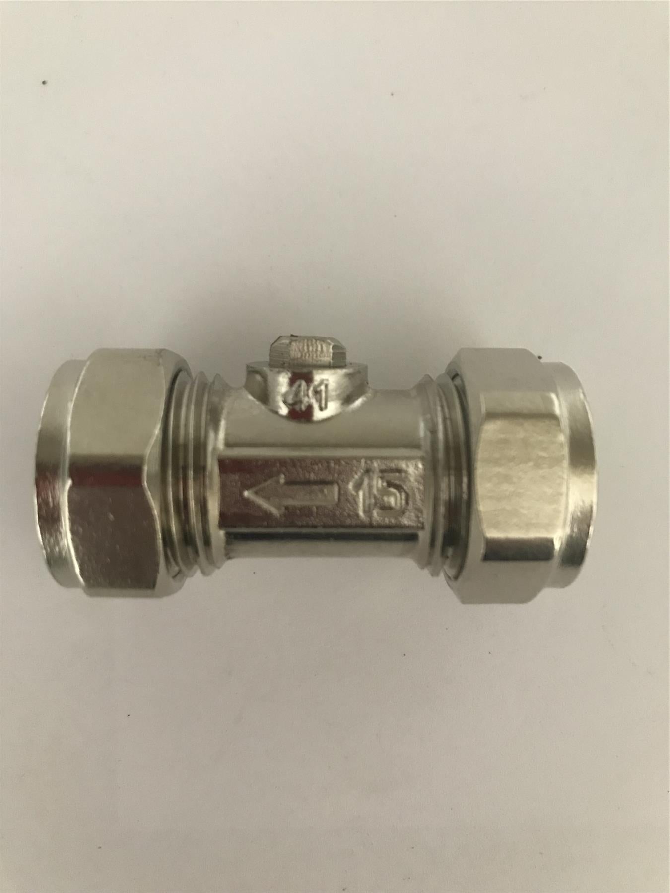 Compression Isolator Valve 15mm Chrome