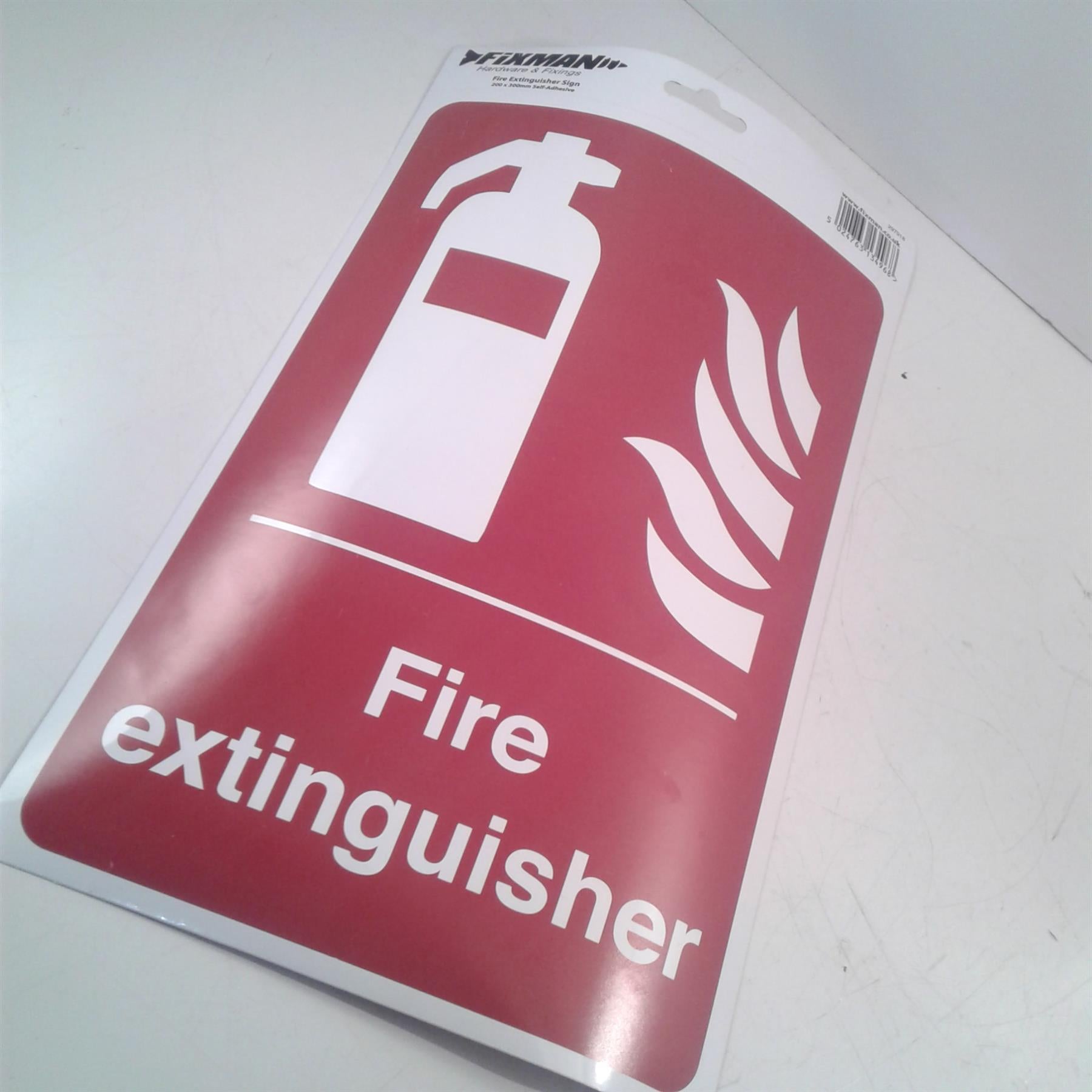 Fixman Fire Extinguisher Sign Self-Adhesive 200 x 300mm 297918