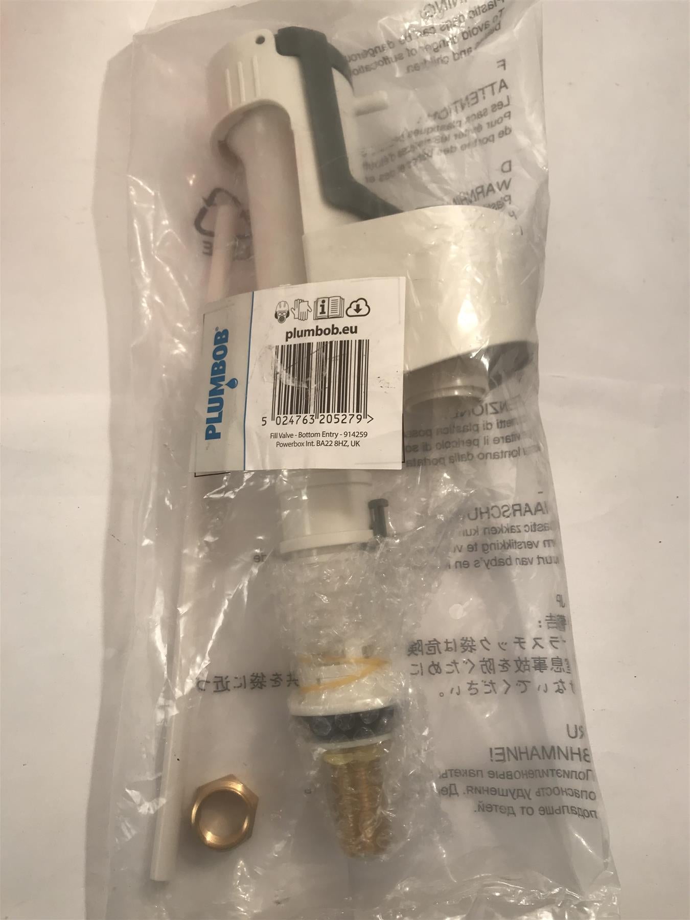 Plumbob Bottom Entry Cistern Fill Valve  914259