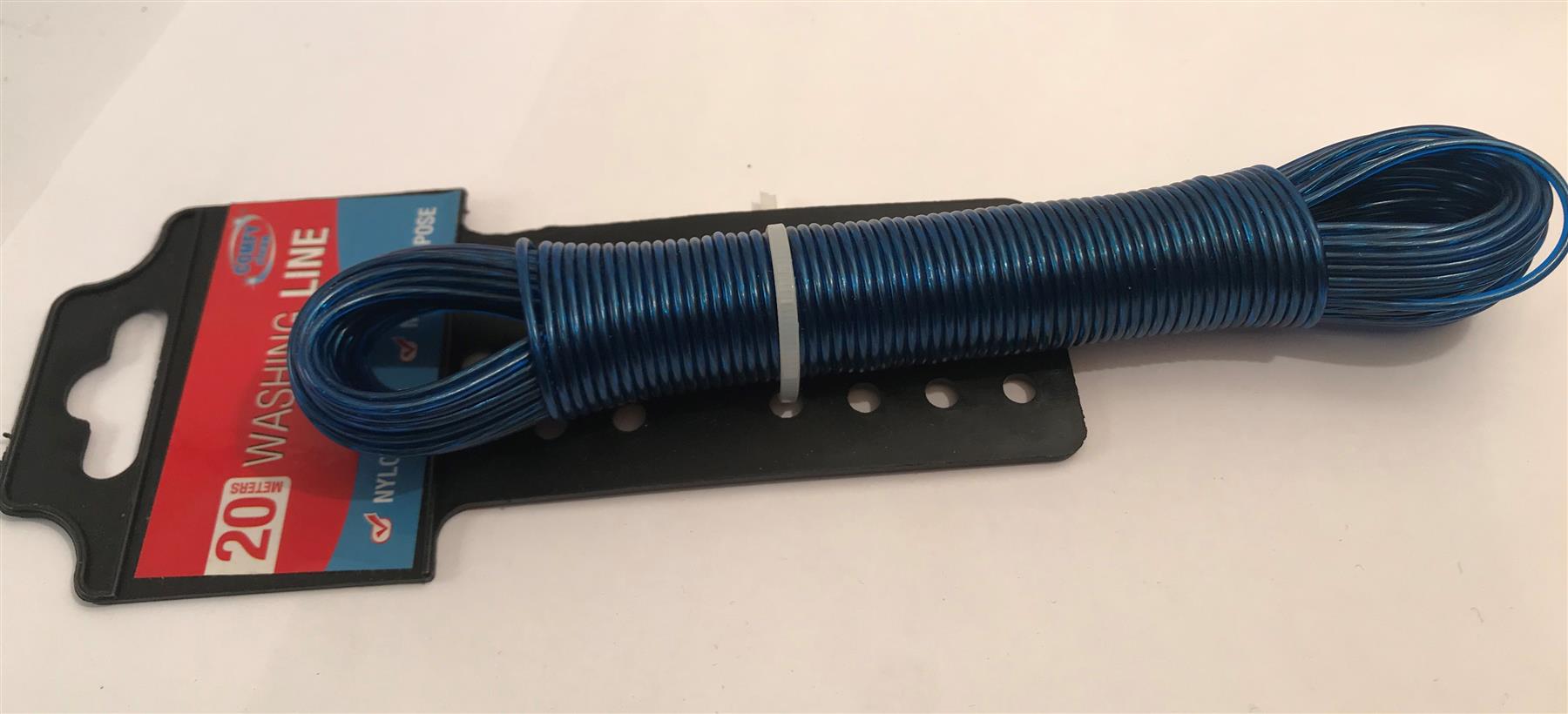 20m Washing Line Blue Nylon