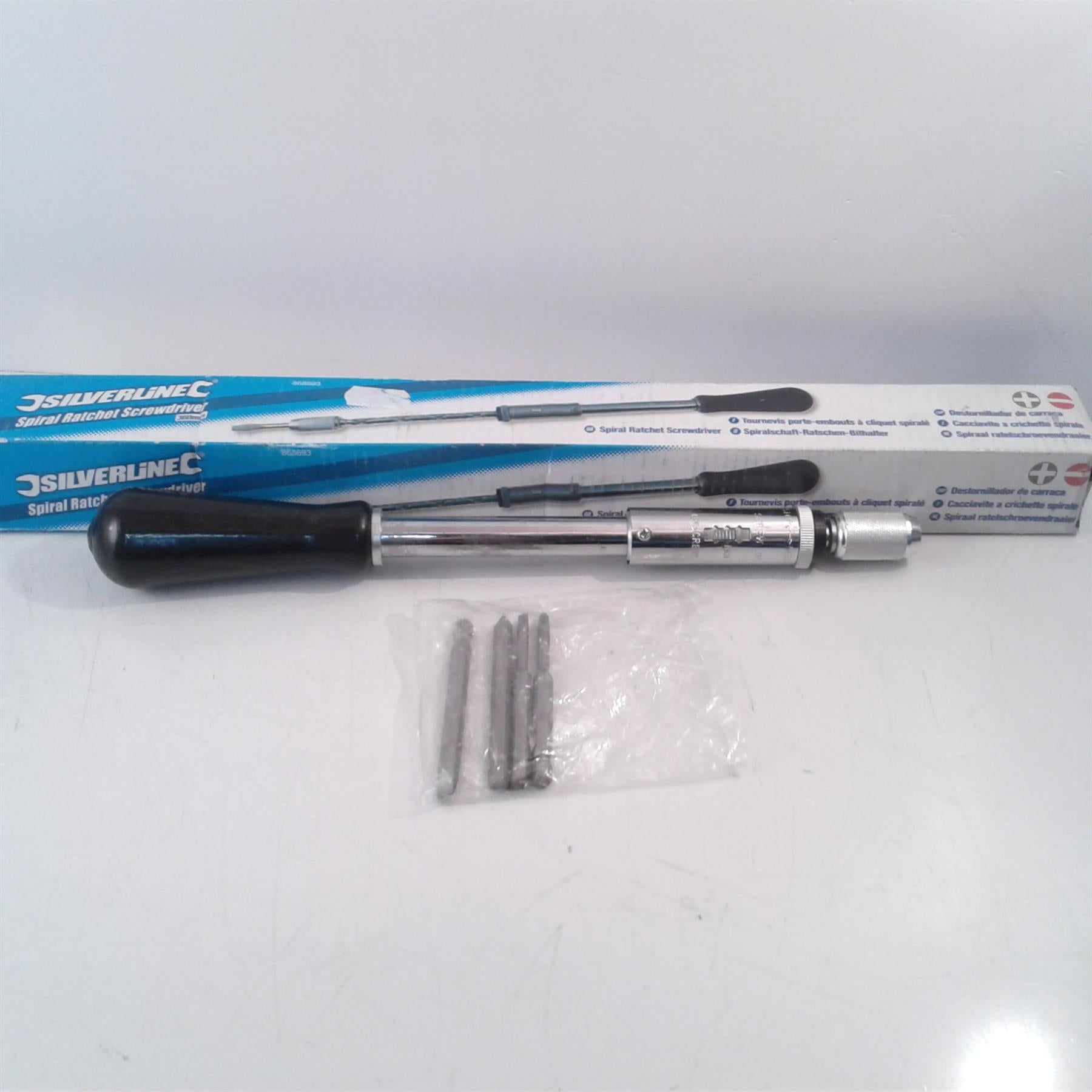 Silverline 360mm Spiral Ratchet Screwdriver Easy To Use - 868693