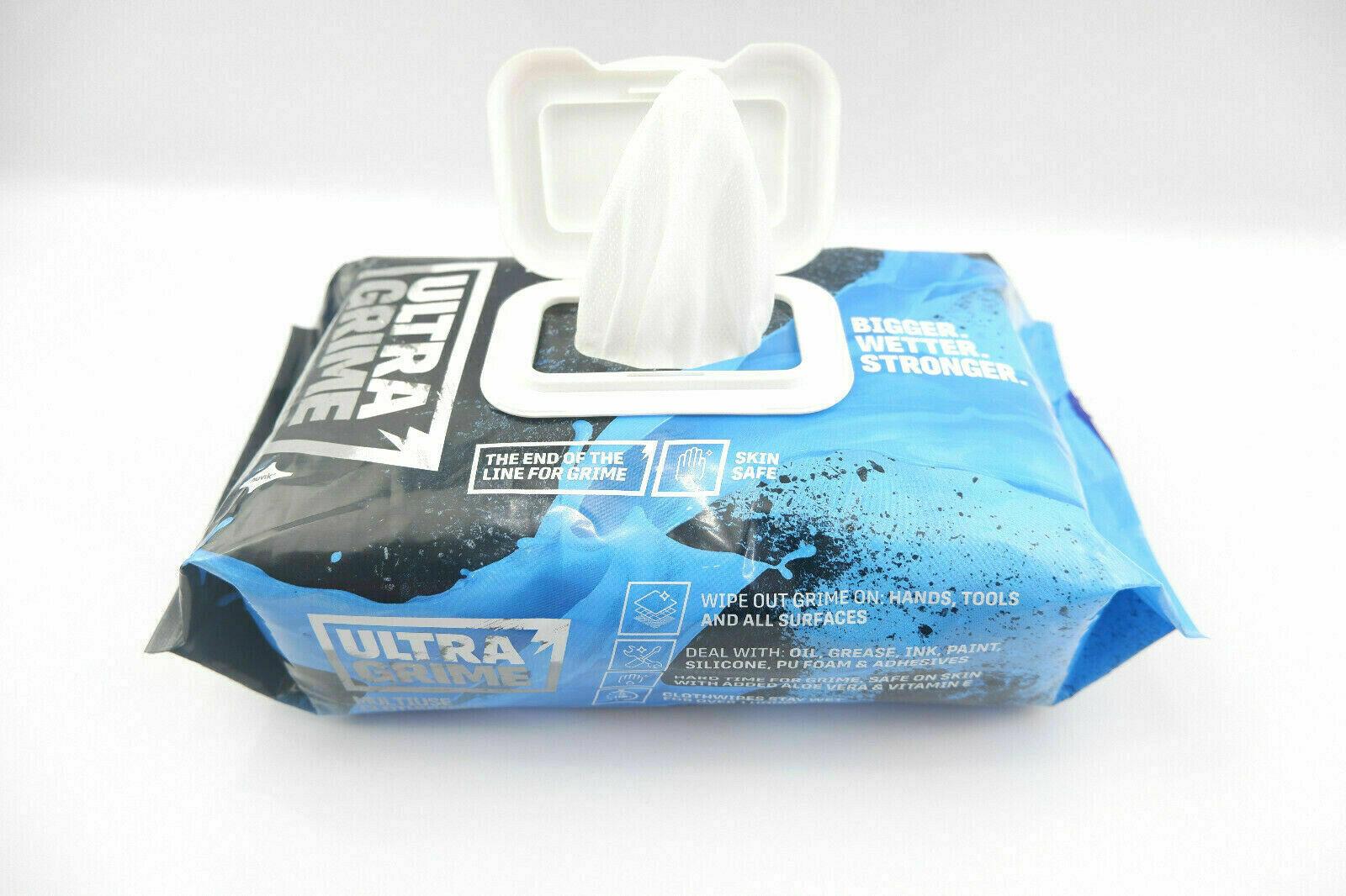 UltraGrime Pro XXL+ Multiuse Clothwipes 100 Wipes - Industrial Wipes made in UK