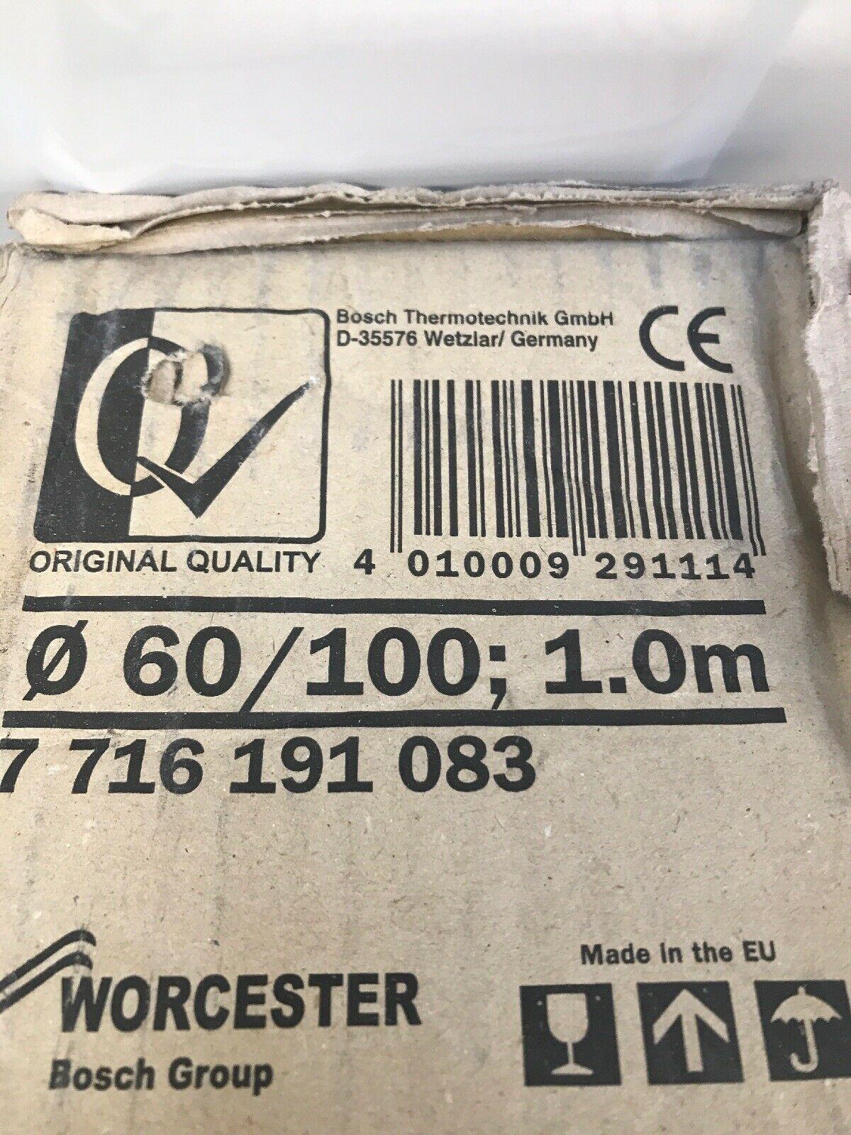 New Worcester Bosch 60/100 1m Flue Extension 7716191083
